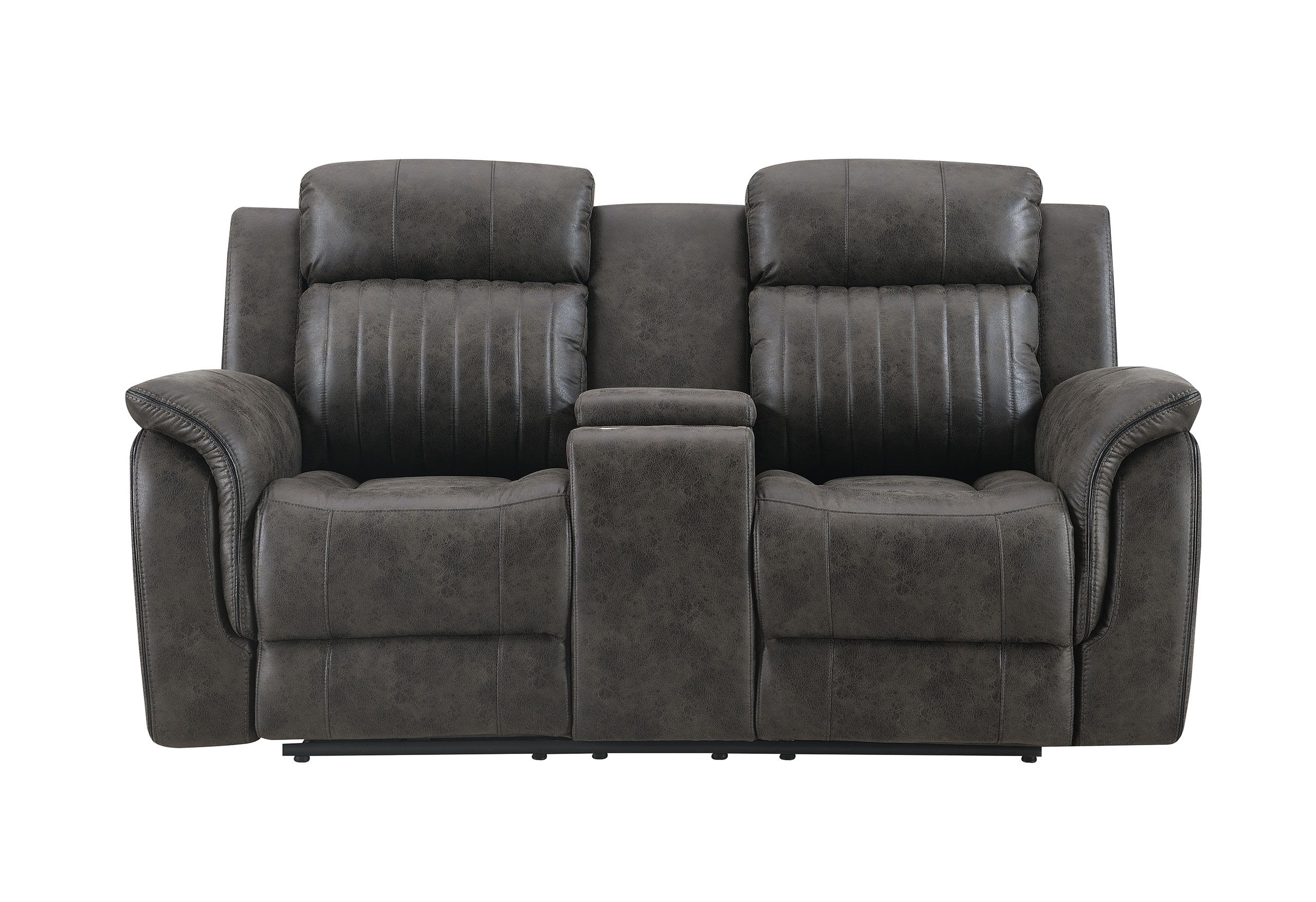 U8517 - Console Reclining Loveseat - Gray