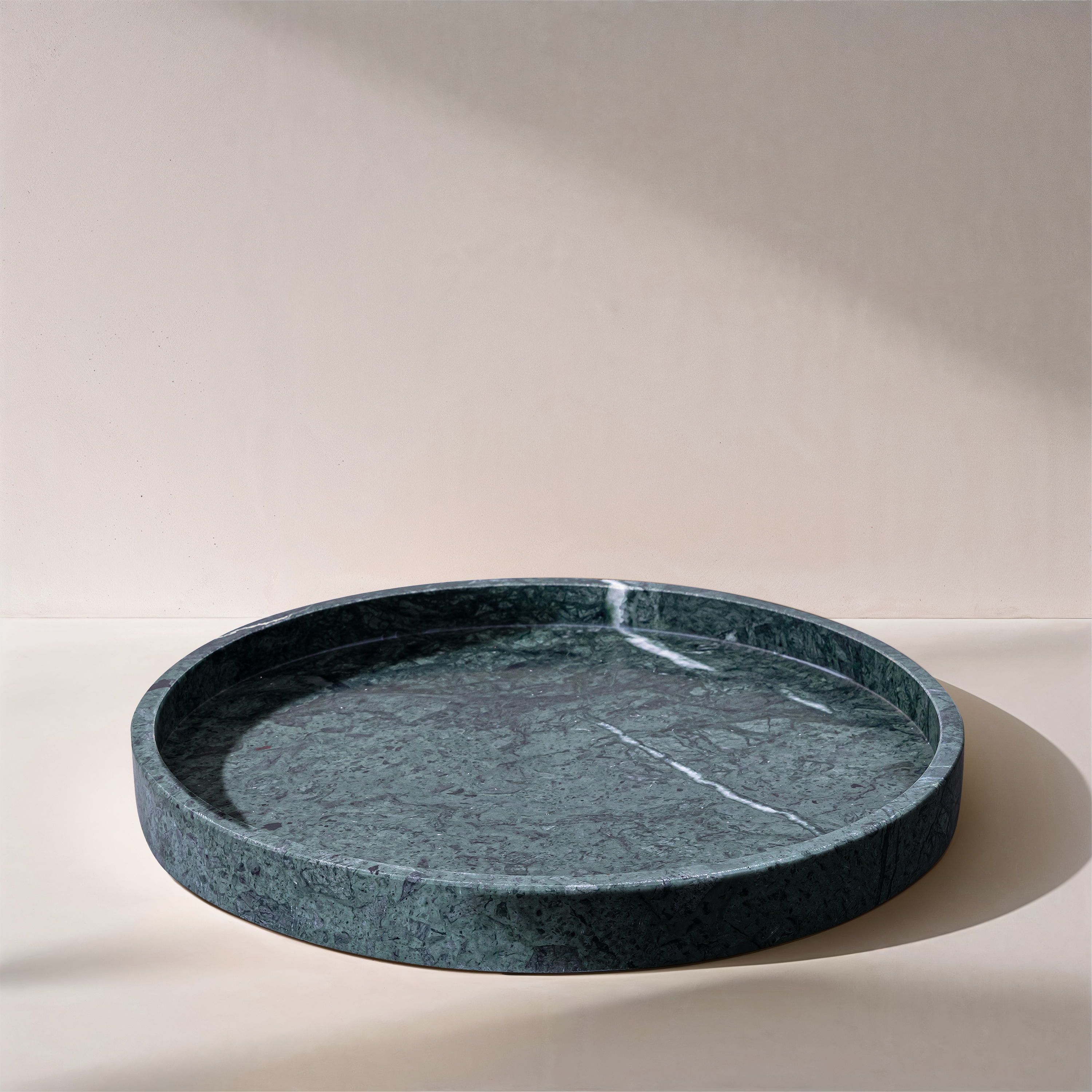 Barletta - Marble Round Tray - Green