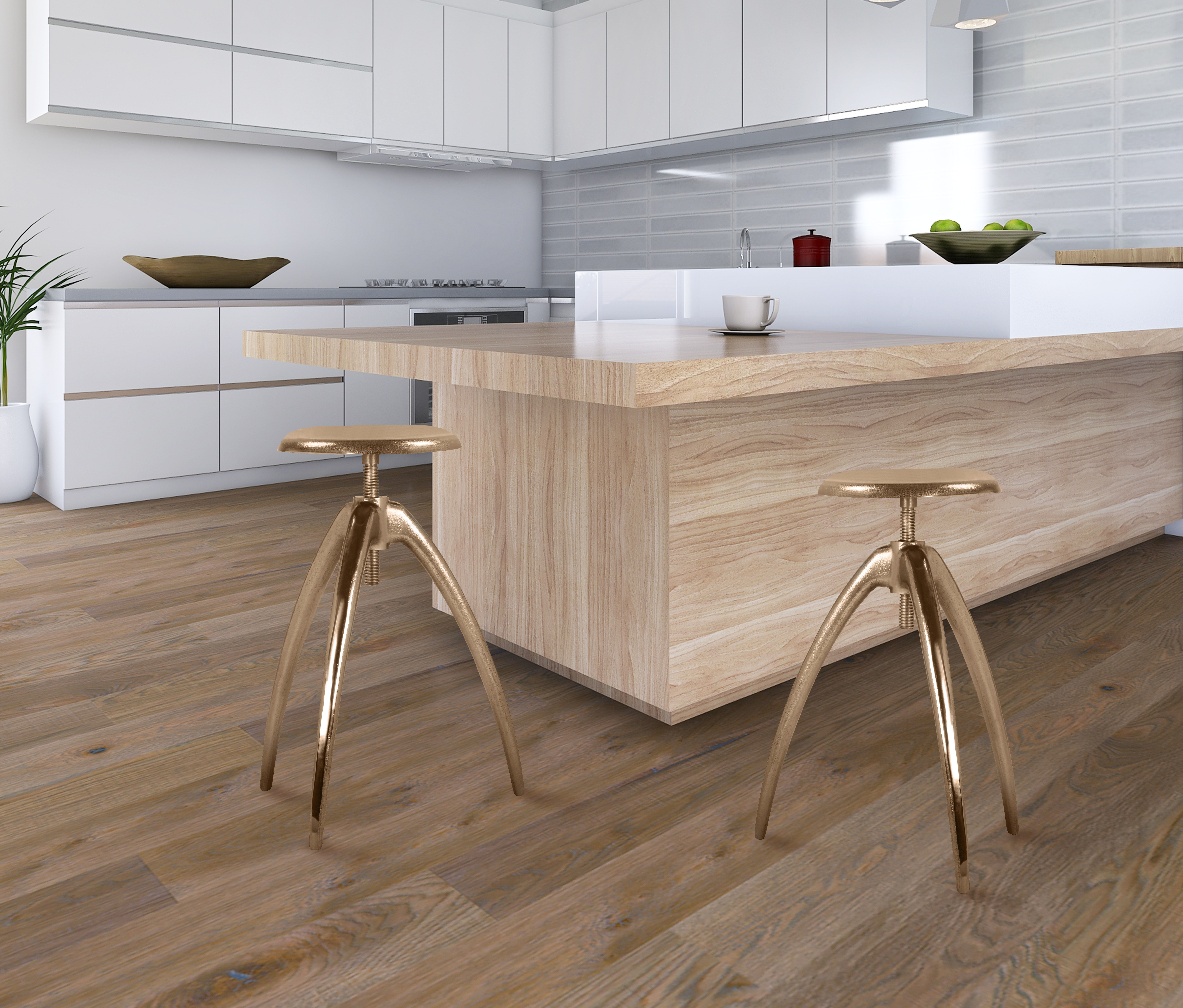 Clara - Counter Stool - Gold