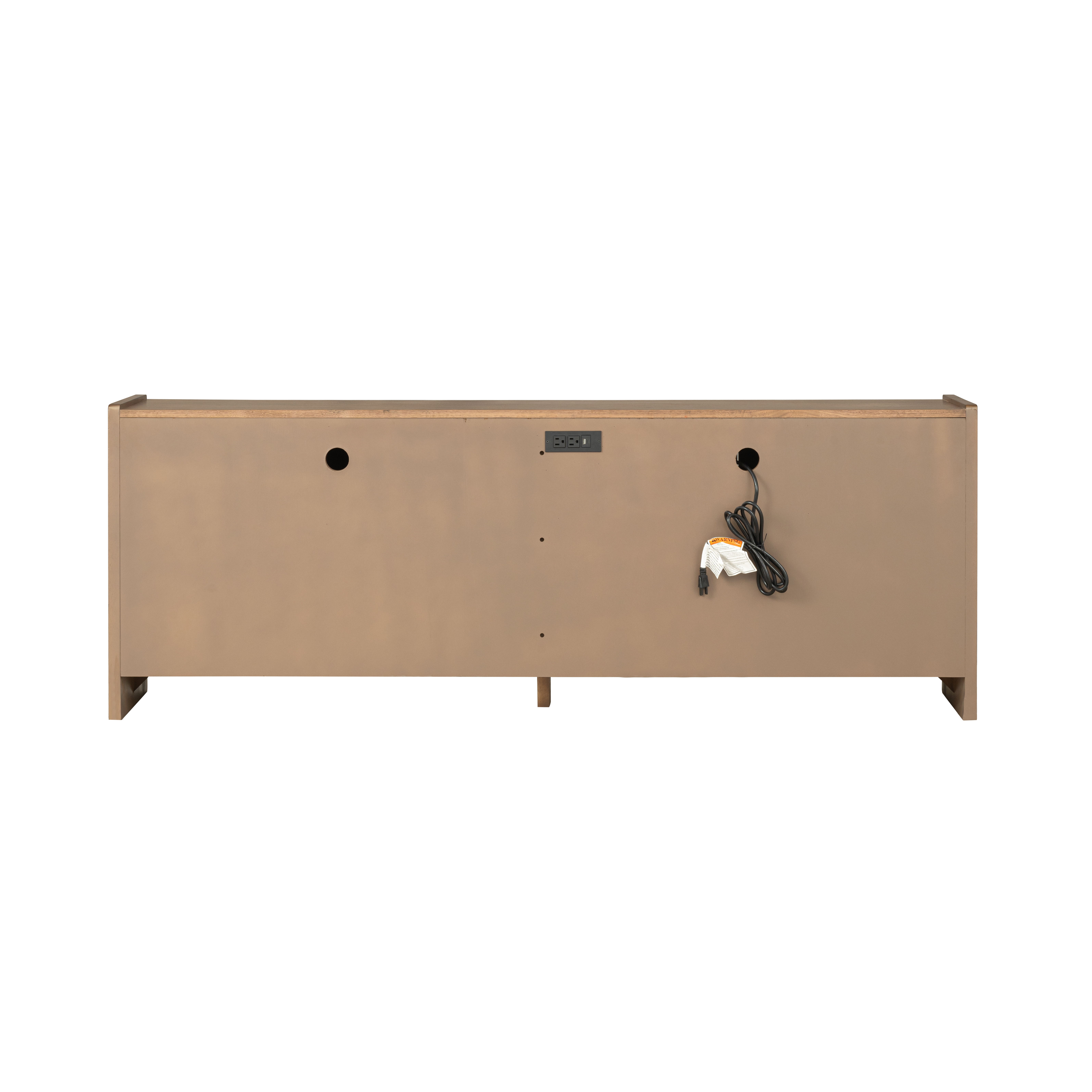 Lincoln - Entertainment Base - Warm Walnut, light brown, view 4