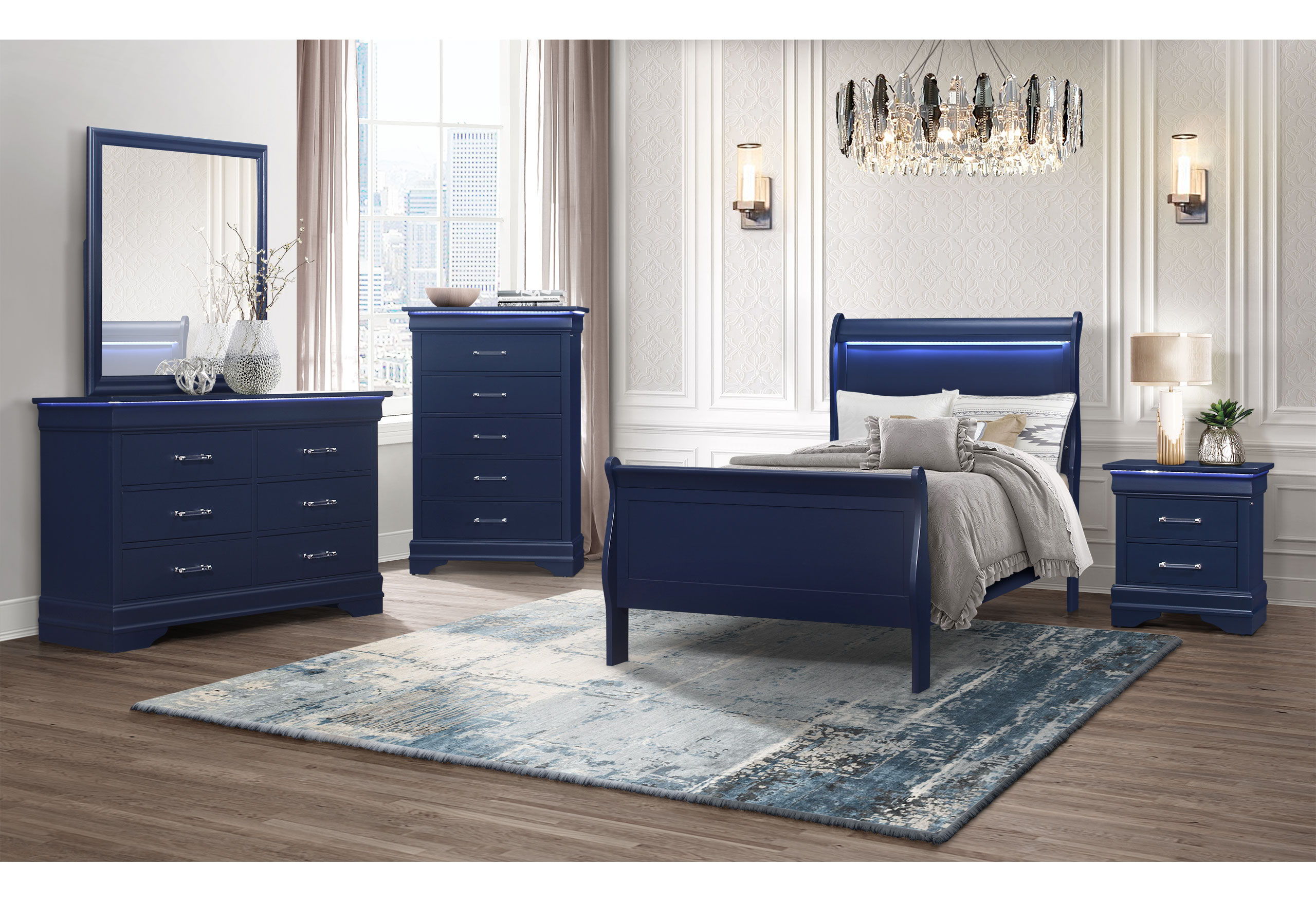 Twin · 4 Pc · Twin Bed, Dresser, Mirror, & Nightstand