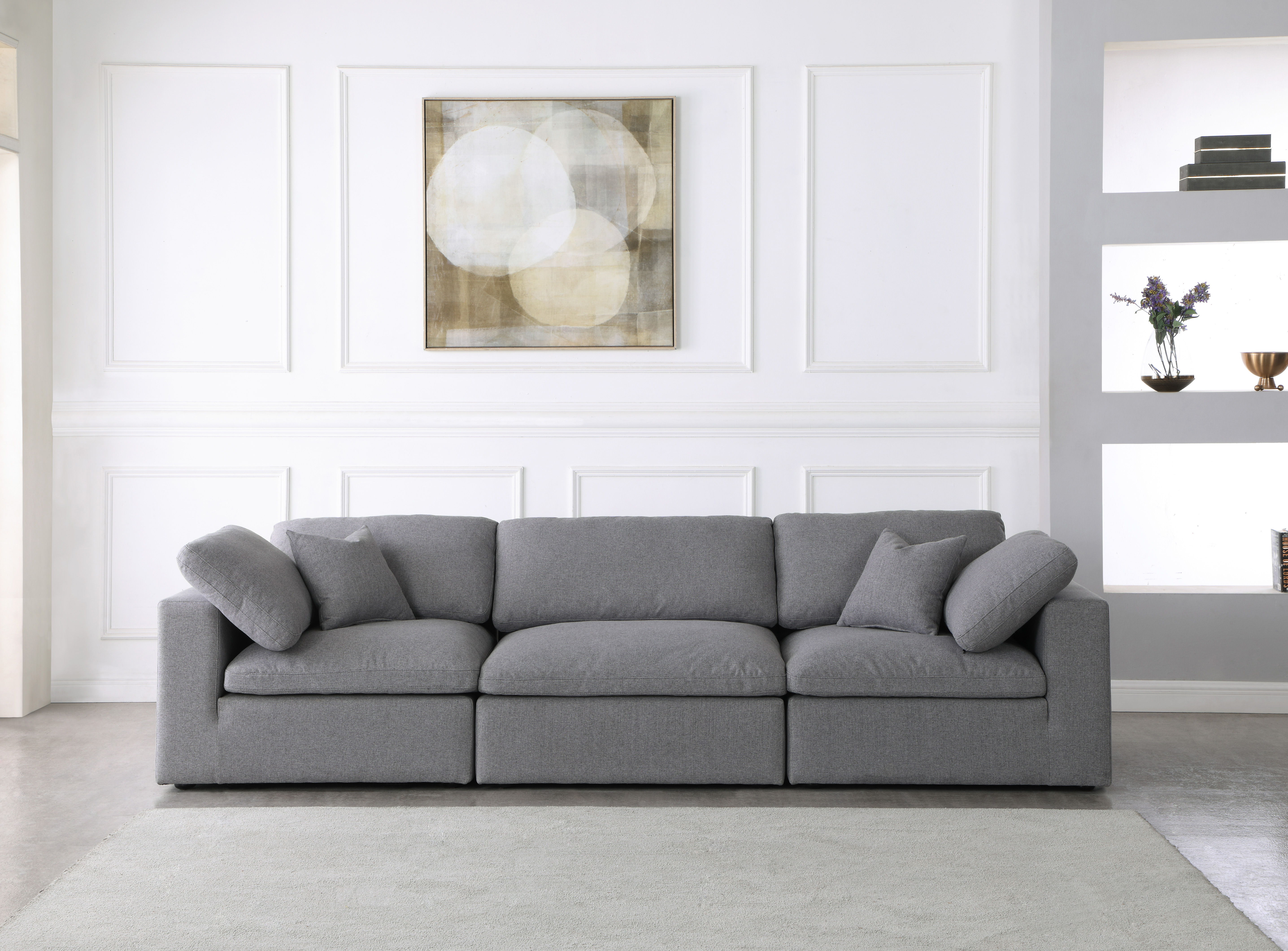 Serene - 3 Piece Modular Sofa - Gray
