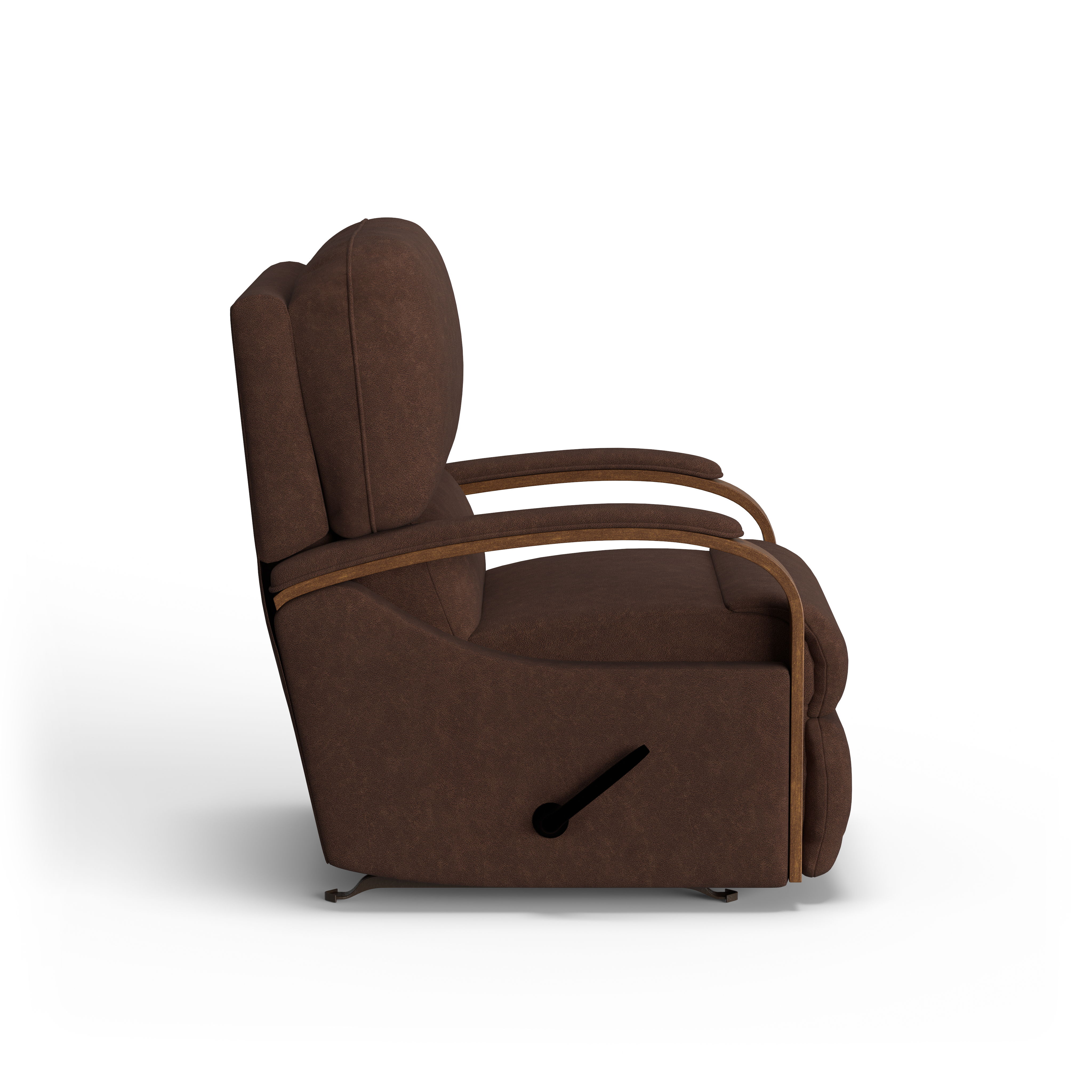 Woodlawn - Traditional Fabric Rocking Recliner, dark brown, view 3