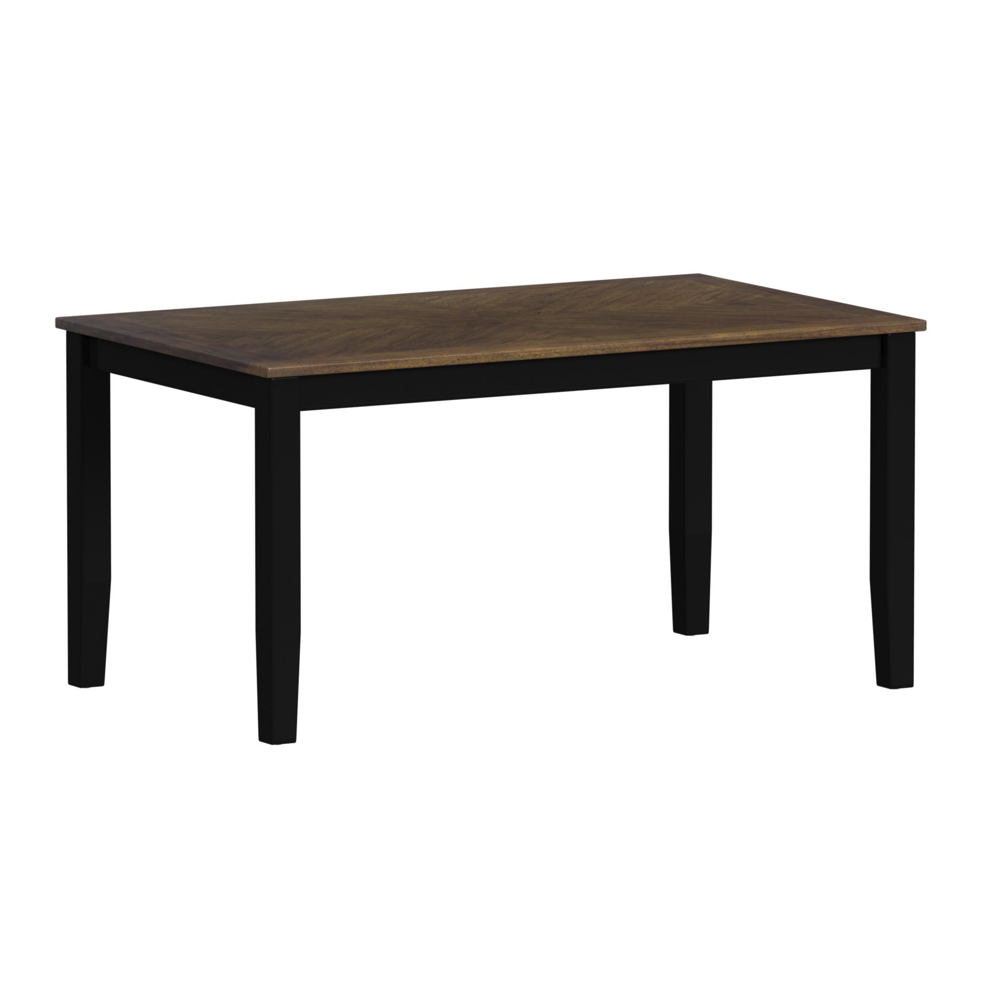 Brooks - 6 Piece Dining Set With Table, 4 Wood Back And Upholstered Seat Chairs, And Bench - Medium Brown & Black