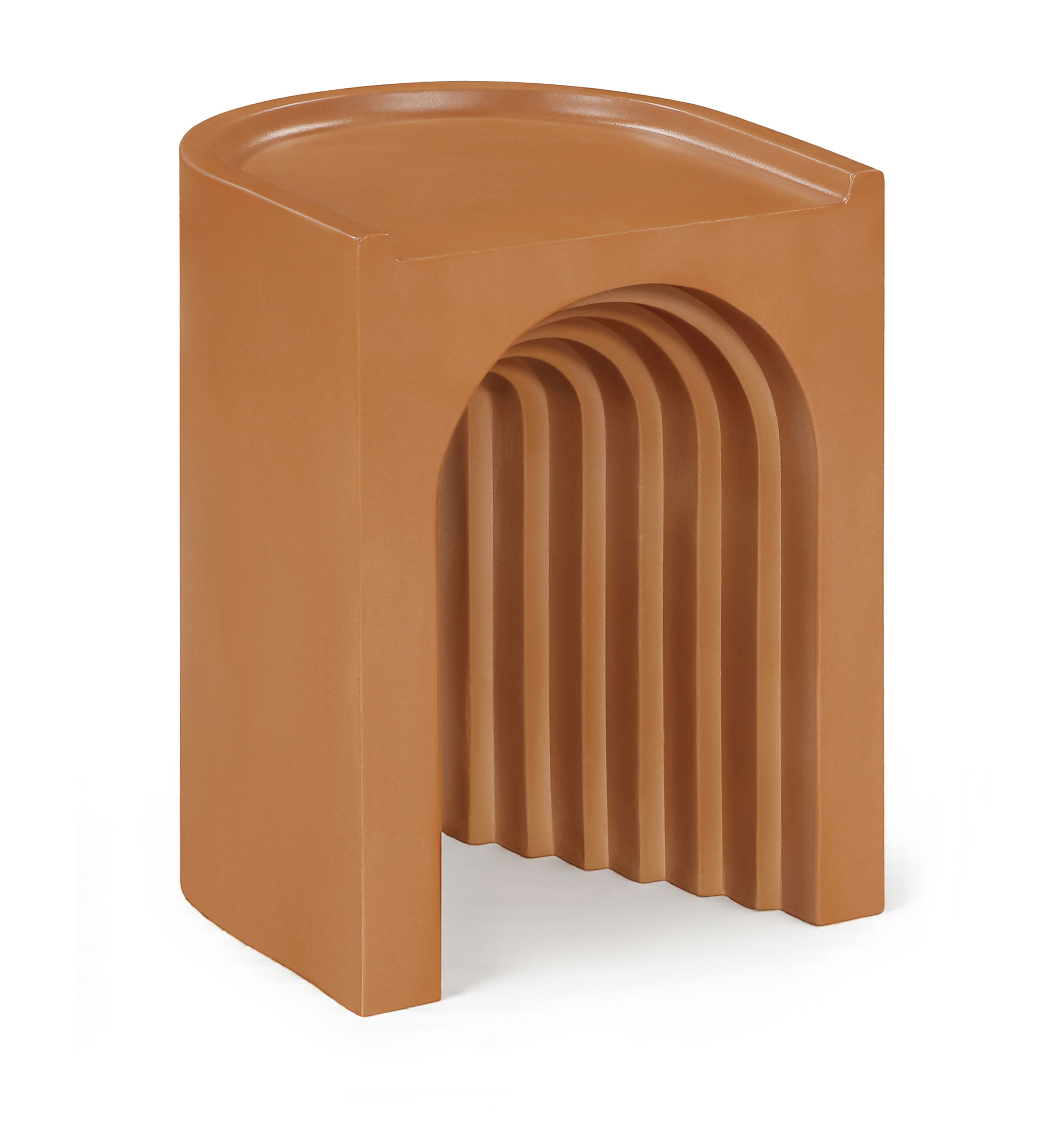 Avenda - Concrete End Table - Terracotta