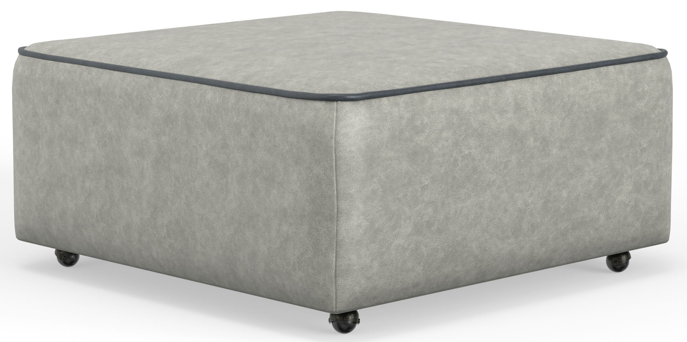 Nico - Castered Cocktail Ottoman - Silver