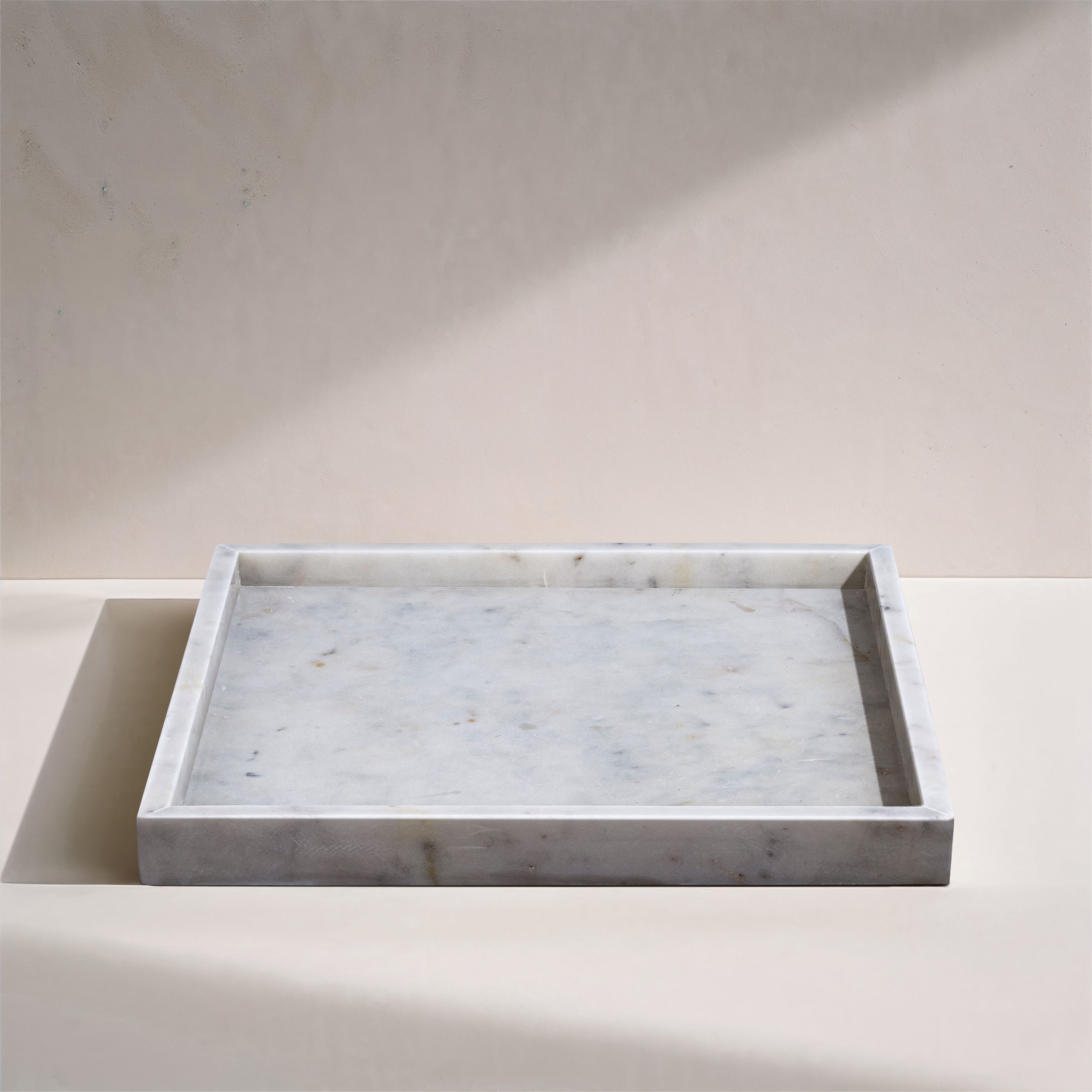 Barletta - Marble Square Tray - White