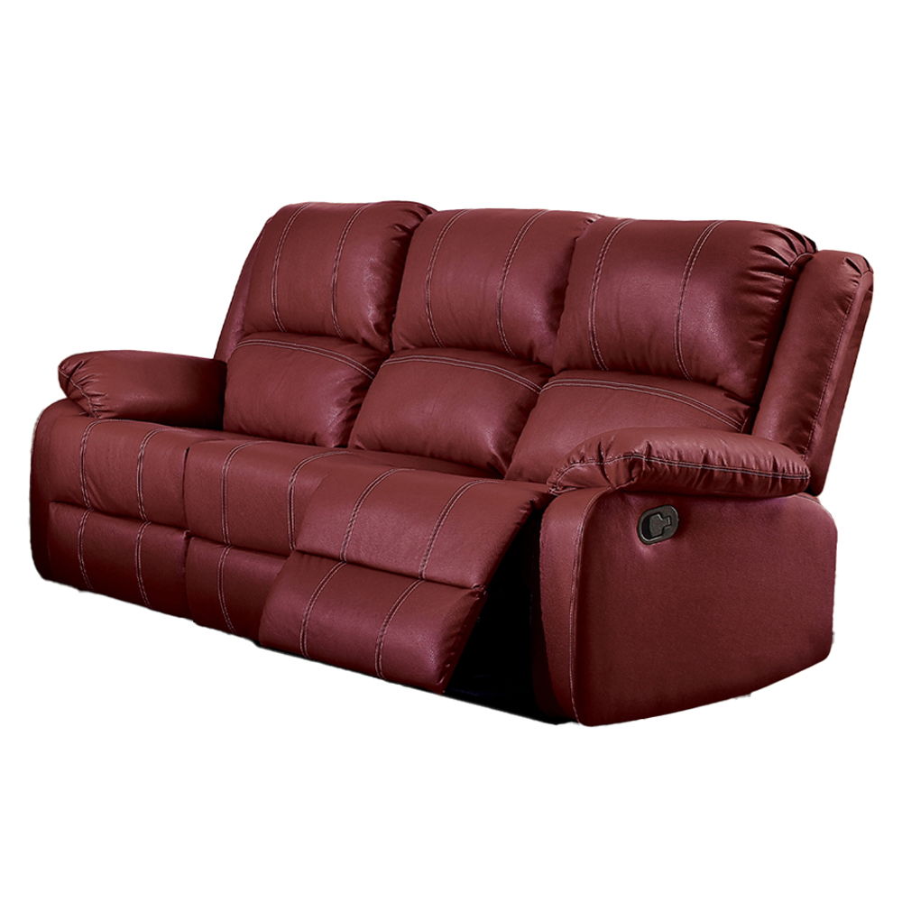 Zuriel - Motion Sofa - Red Synthetic Leather, red, view 5