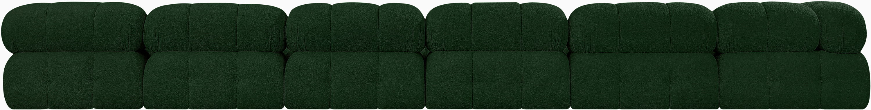 Ames - 7 Piece Modular L-Shaped Sectional - Green