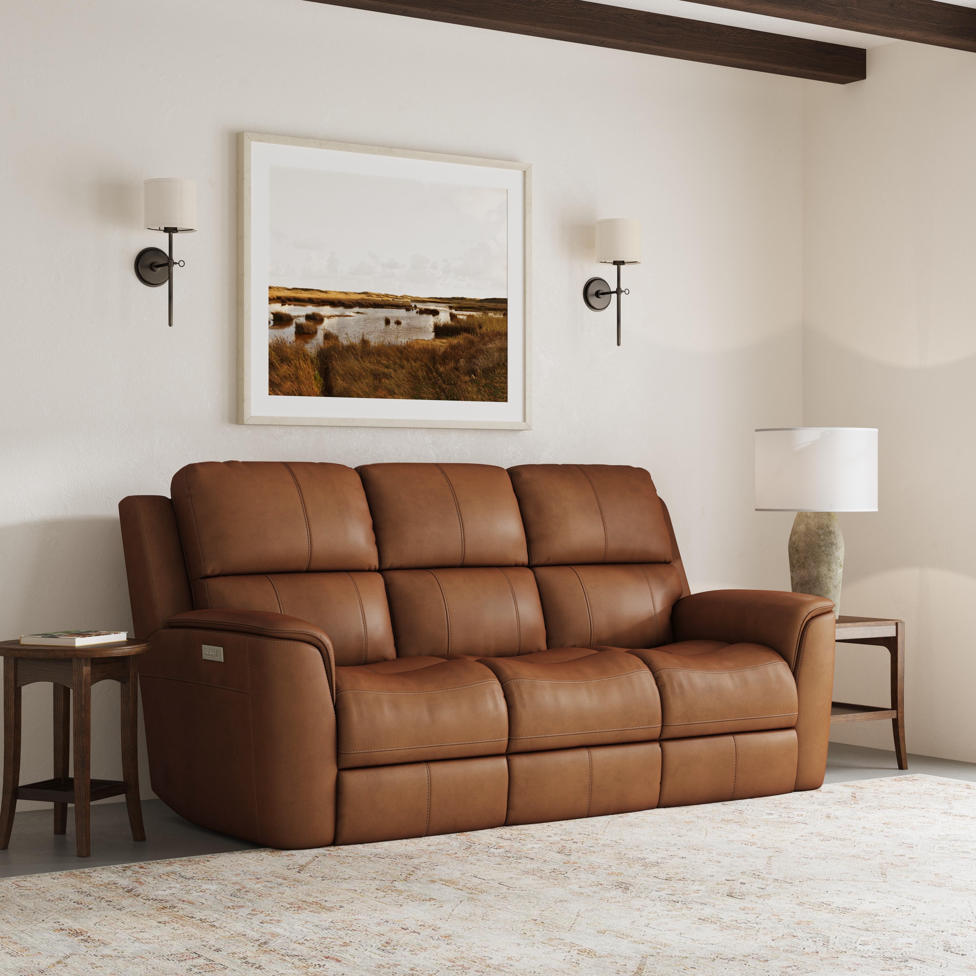 Henry - Power Reclining Sofa With Power Headrests & Lumbar - Caramel Image