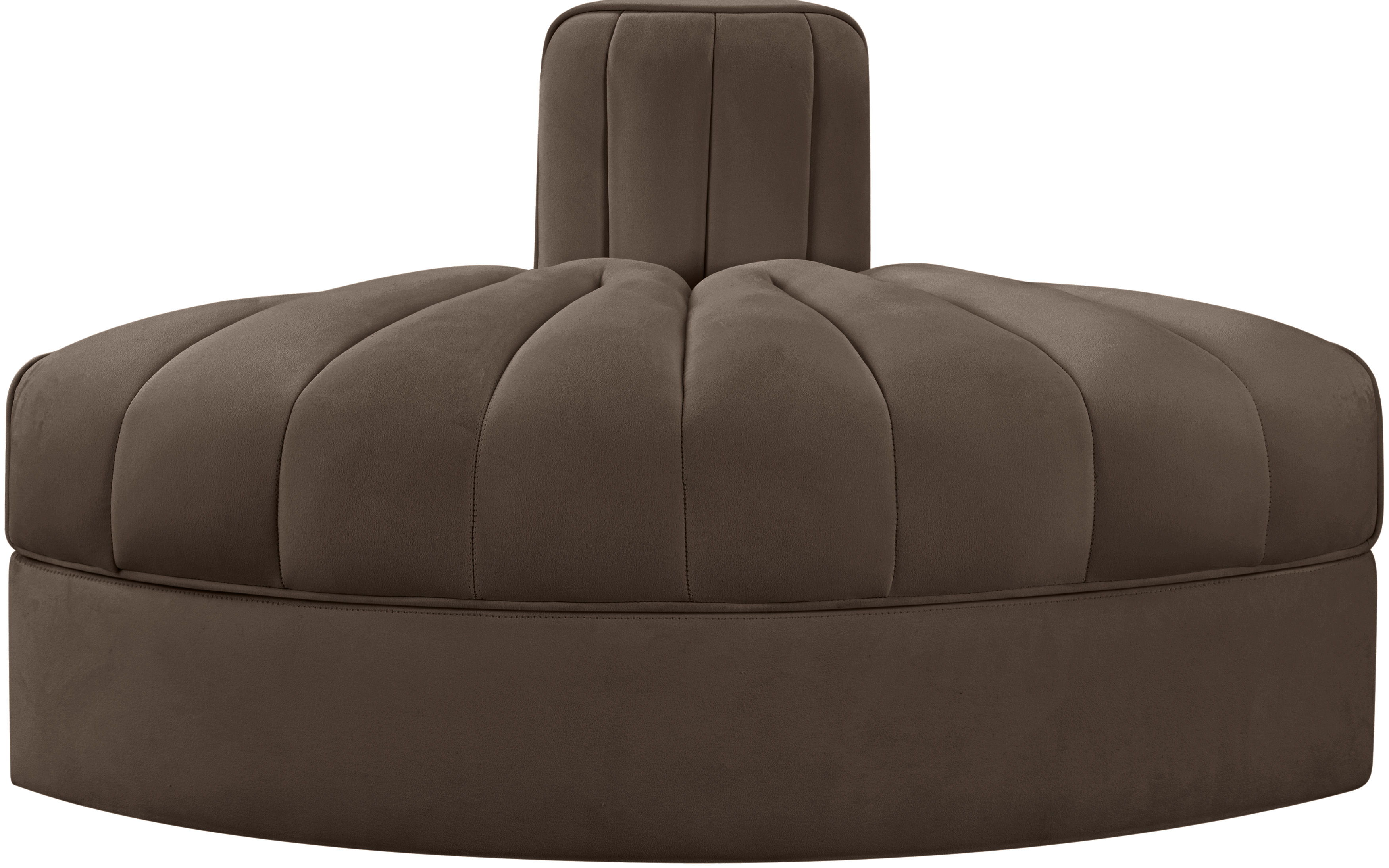 Rummi - Velvet Performance Fabric Upholstered Modular Chair - Brown