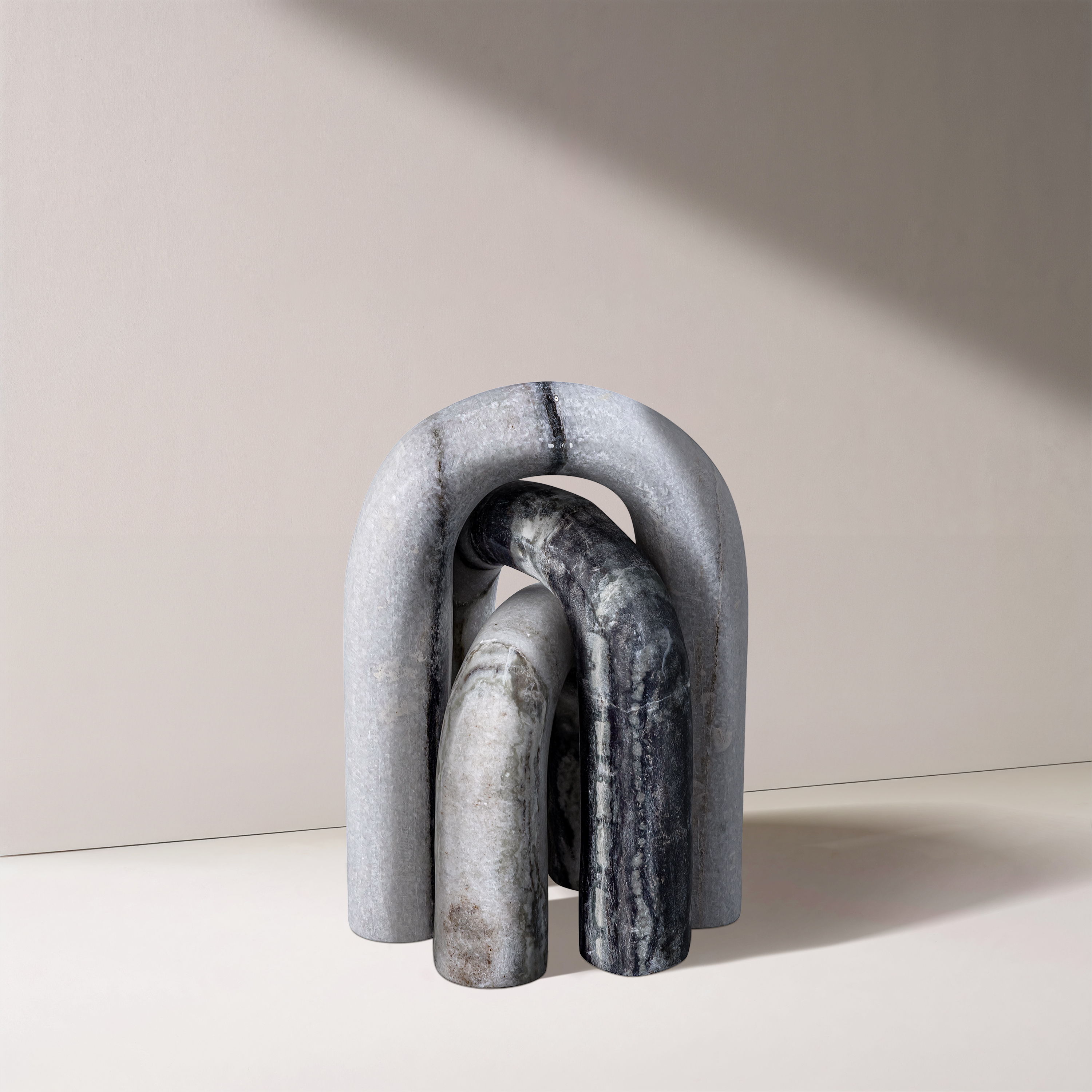 Arco - 3 Piece Marble Decorative Object - Panda