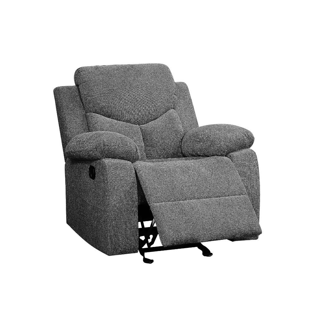 Kalen - Motion Glider Recliner - Gray Chenille, dark gray, view 5