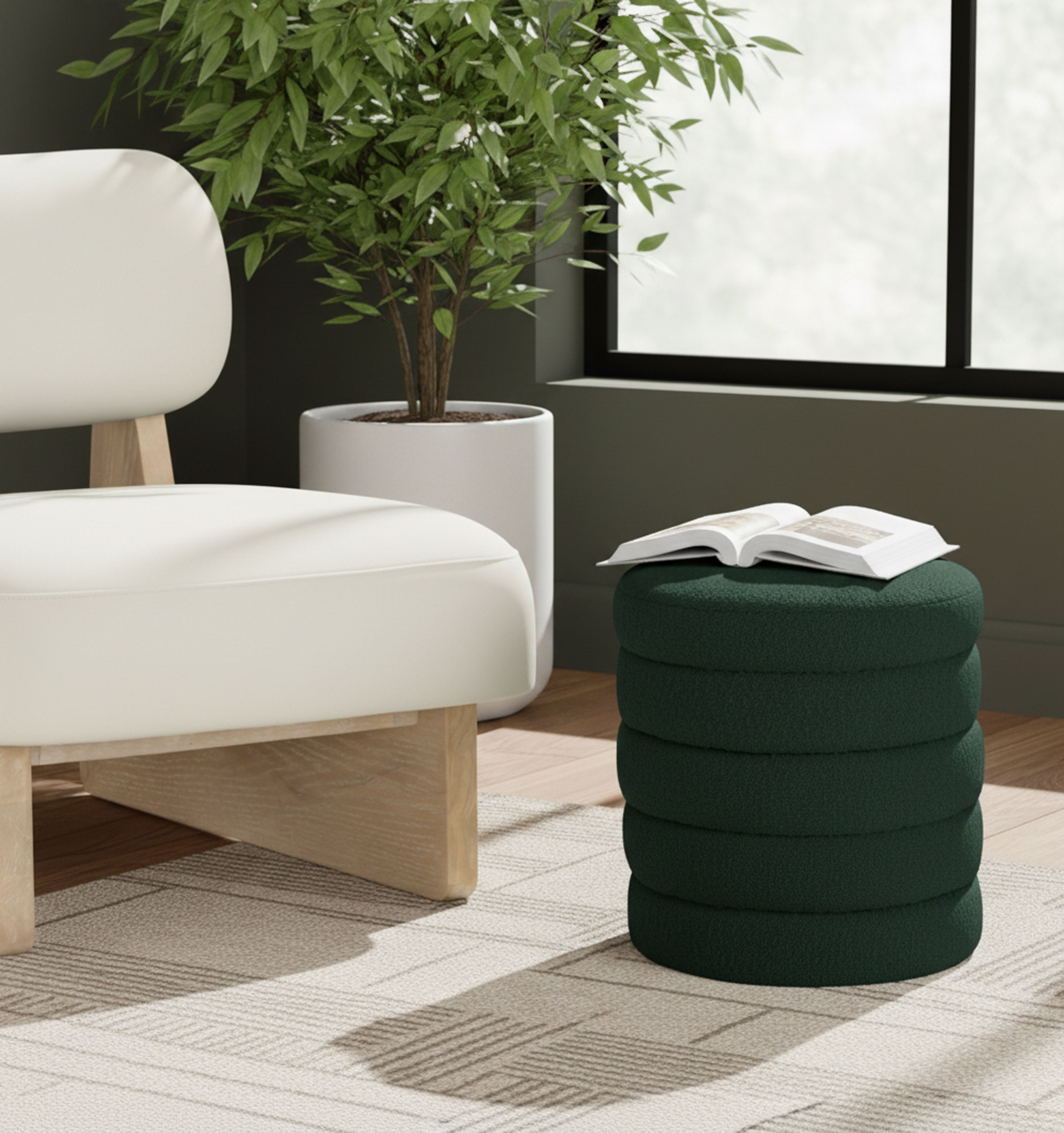 Aphia - Ottoman / Stool - Green