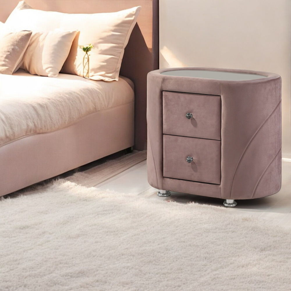 Salonia - Nightstand - Pink Velvet, pink, view 6