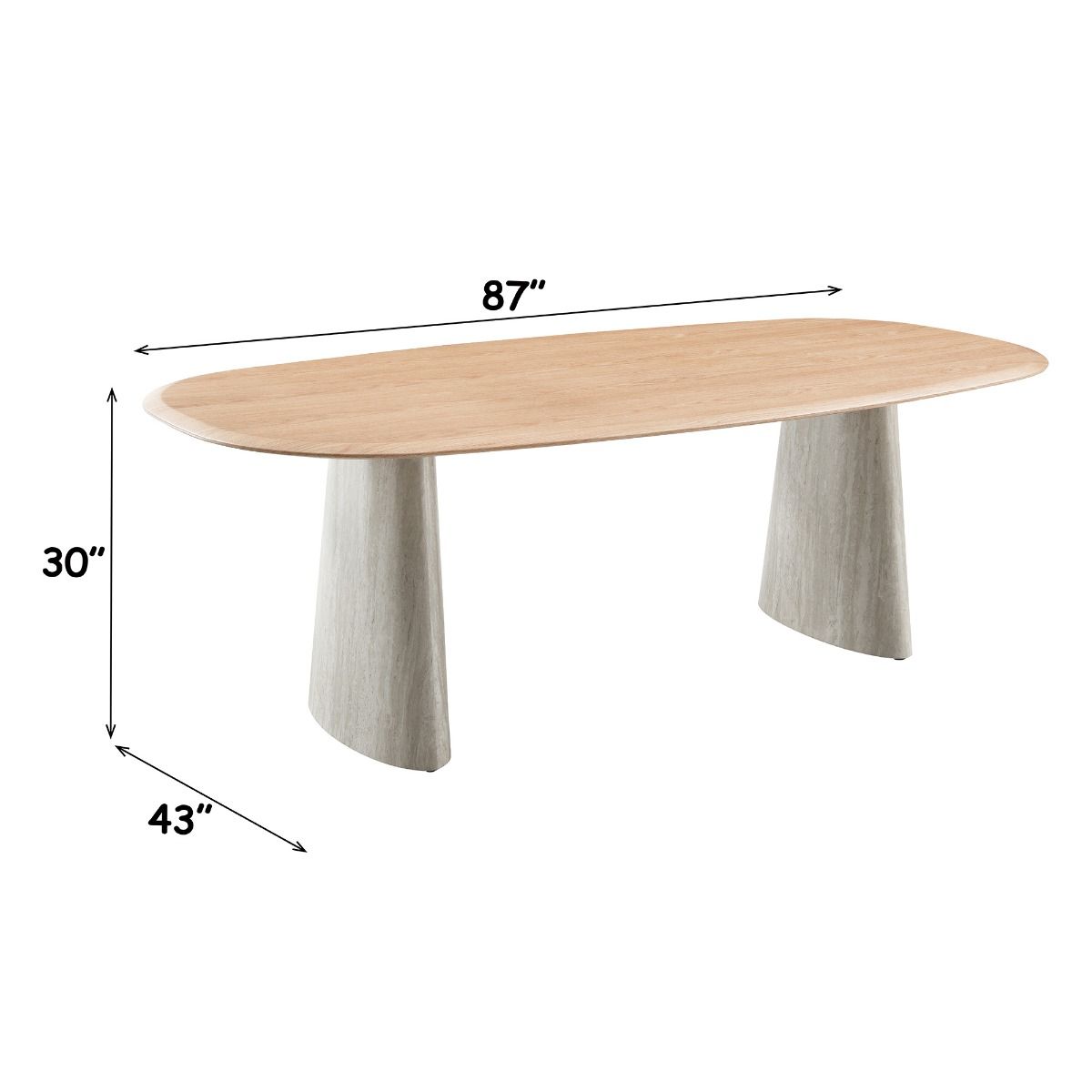 Ogin - Dining Table - Gray, beige, view 5