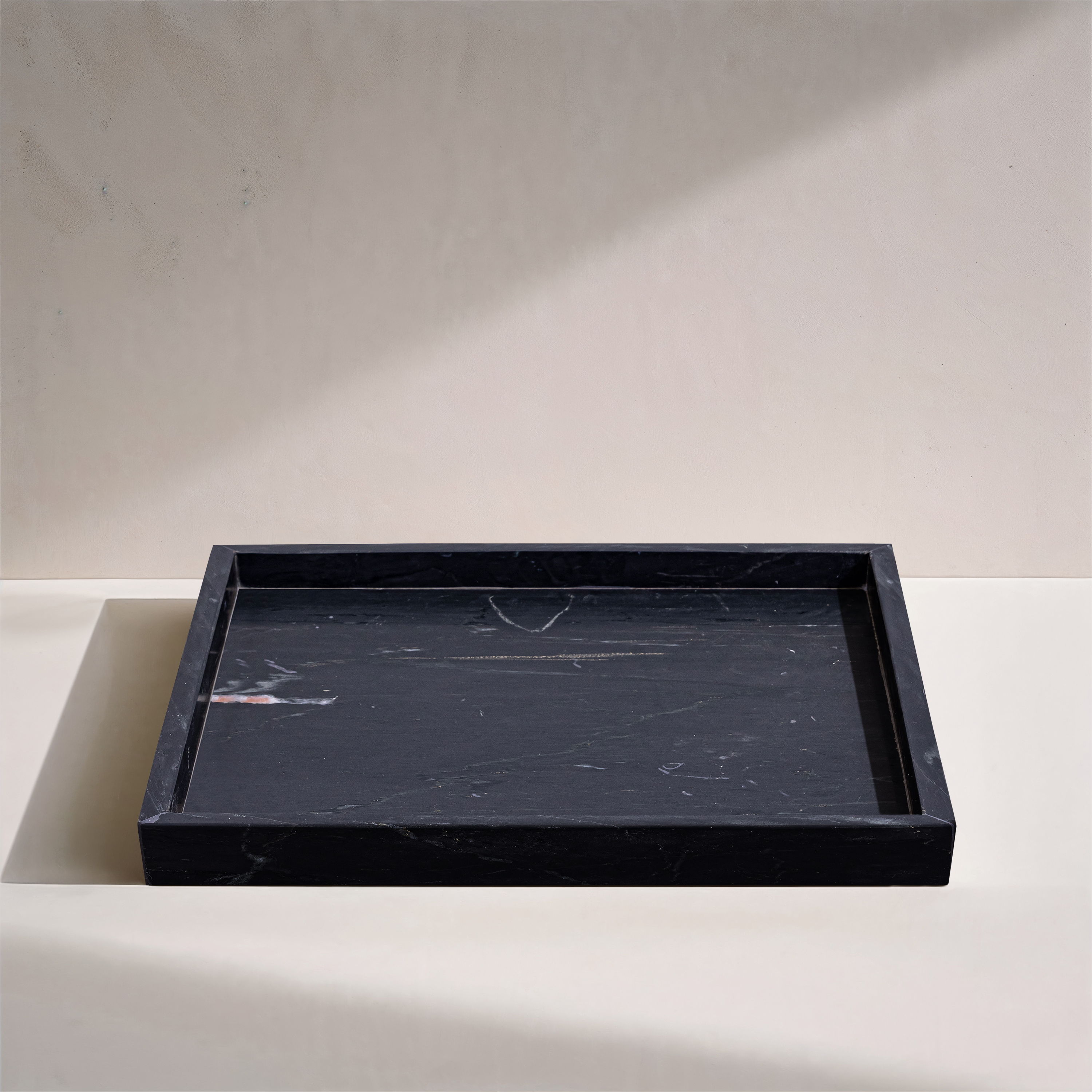 Barletta - Marble Square Tray - Black