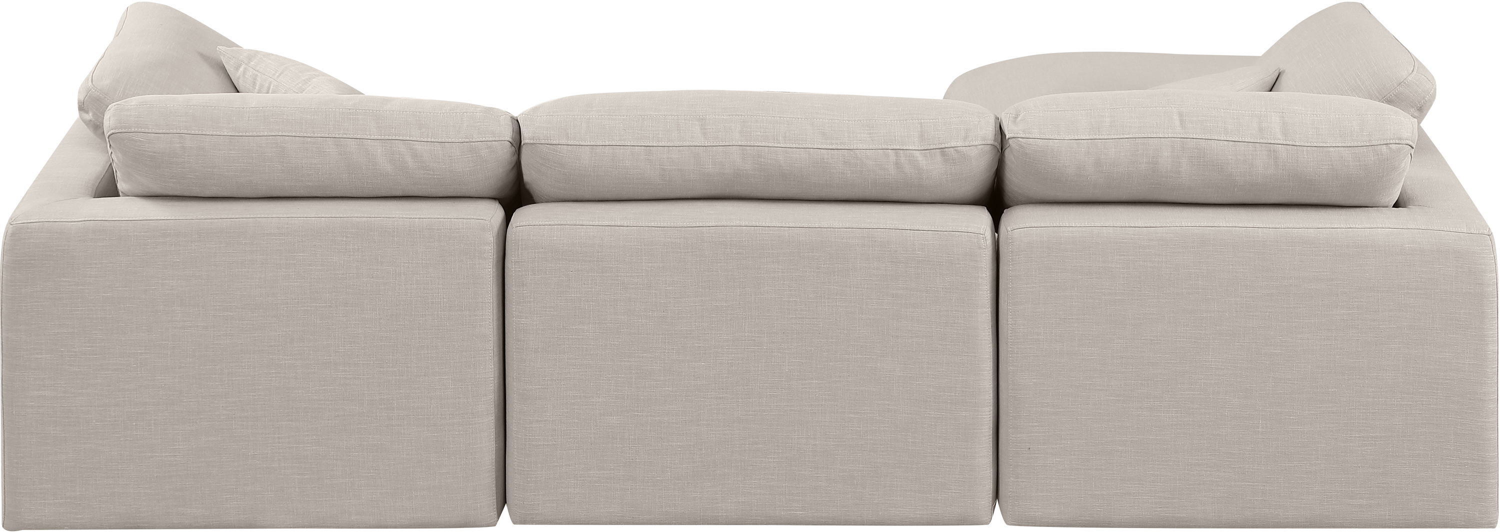 Indulge - Linen 4 Piece Modular Sectional With Chaise - Ivory