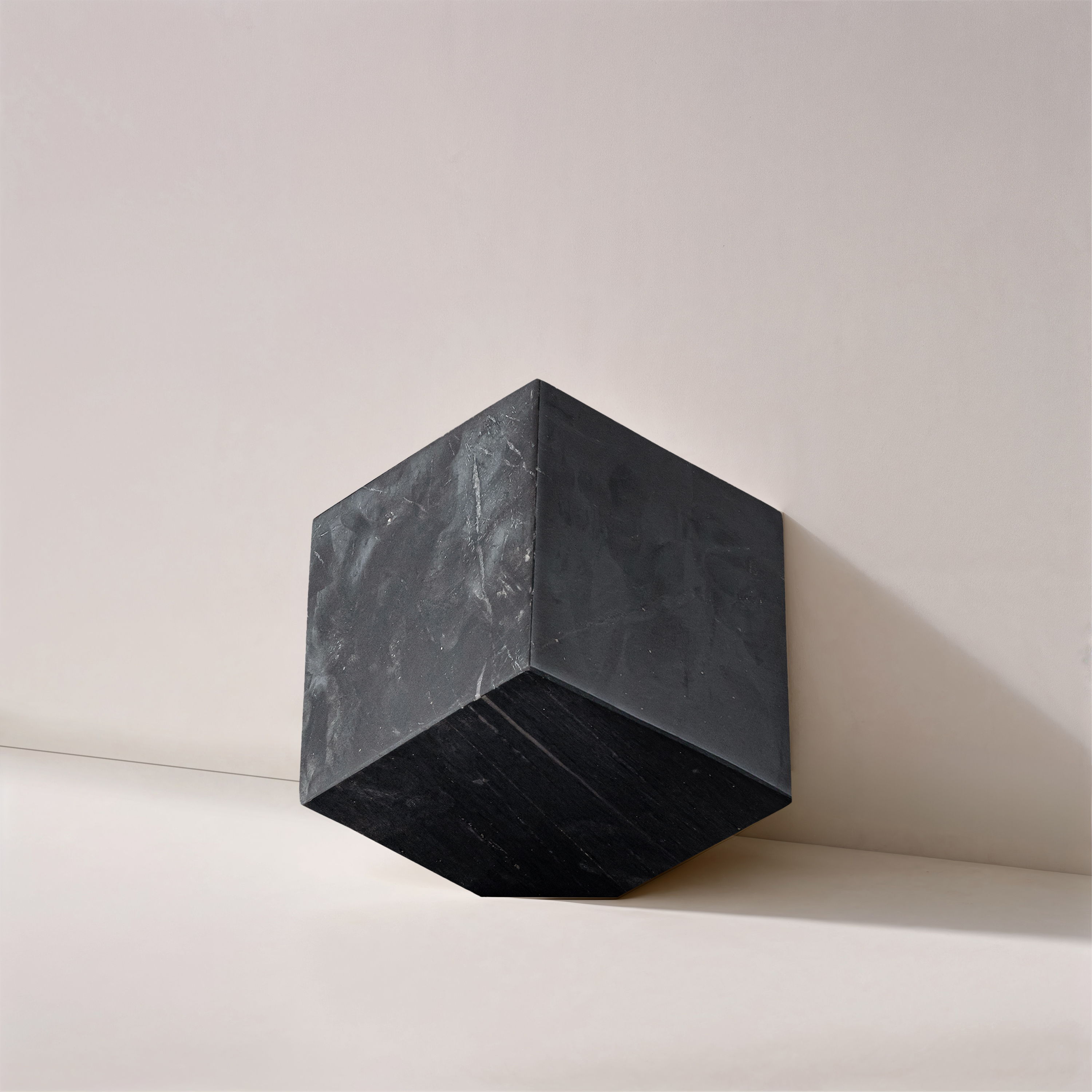 Block - Marble Decorative Cube - Black