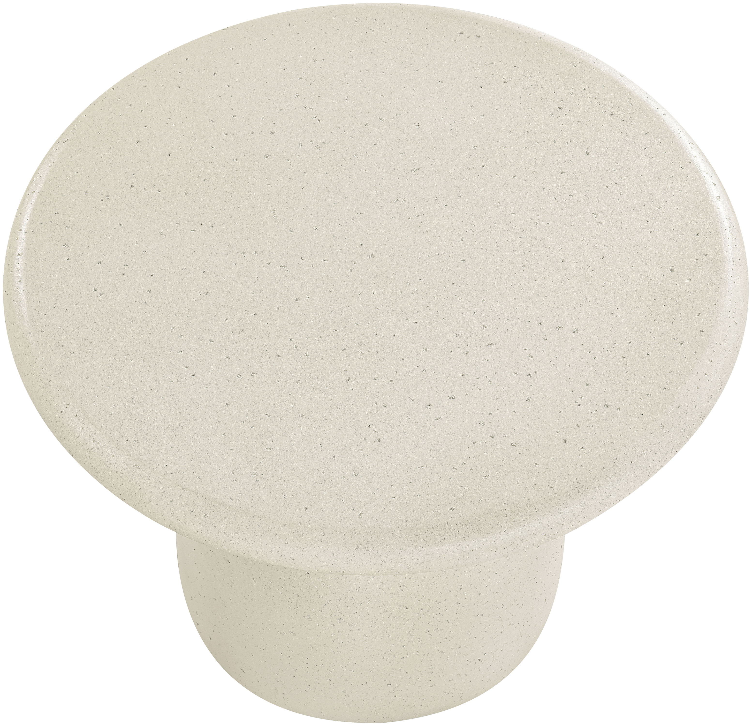 Emara - 16" Concrete And Fiberglass Indoor / Outdoor Coffee Table - Cream