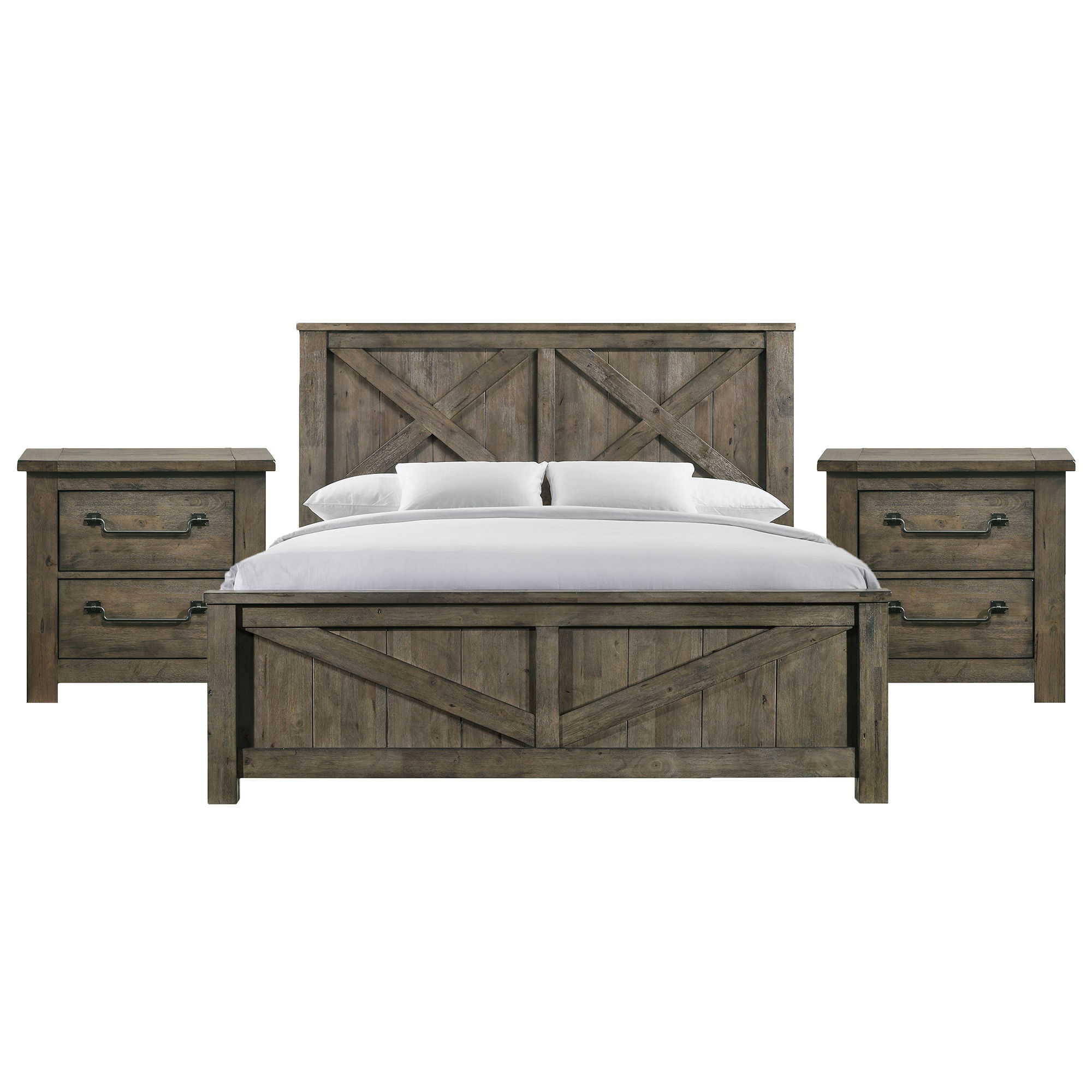 King · 3 Pc · Bedroom Set With 2 Nightstands