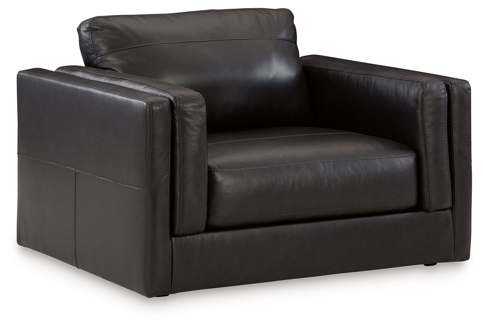 Ashley Furniture Amiata - 4 Pc. - Sofa, Loveseat, Chair And A Half, Ottoman - Onyx - Image 9