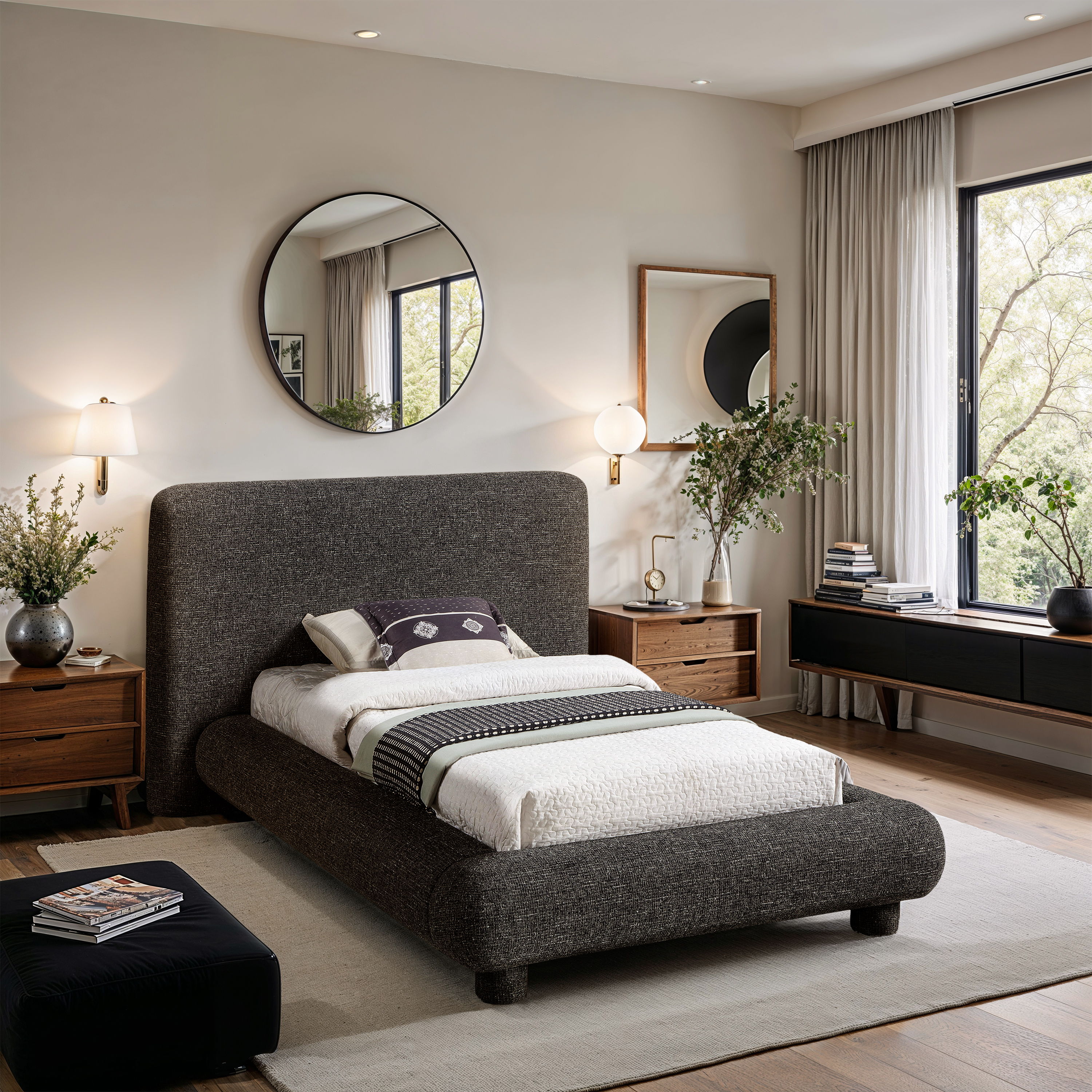 Blair - Fabric Twin Bed - Black
