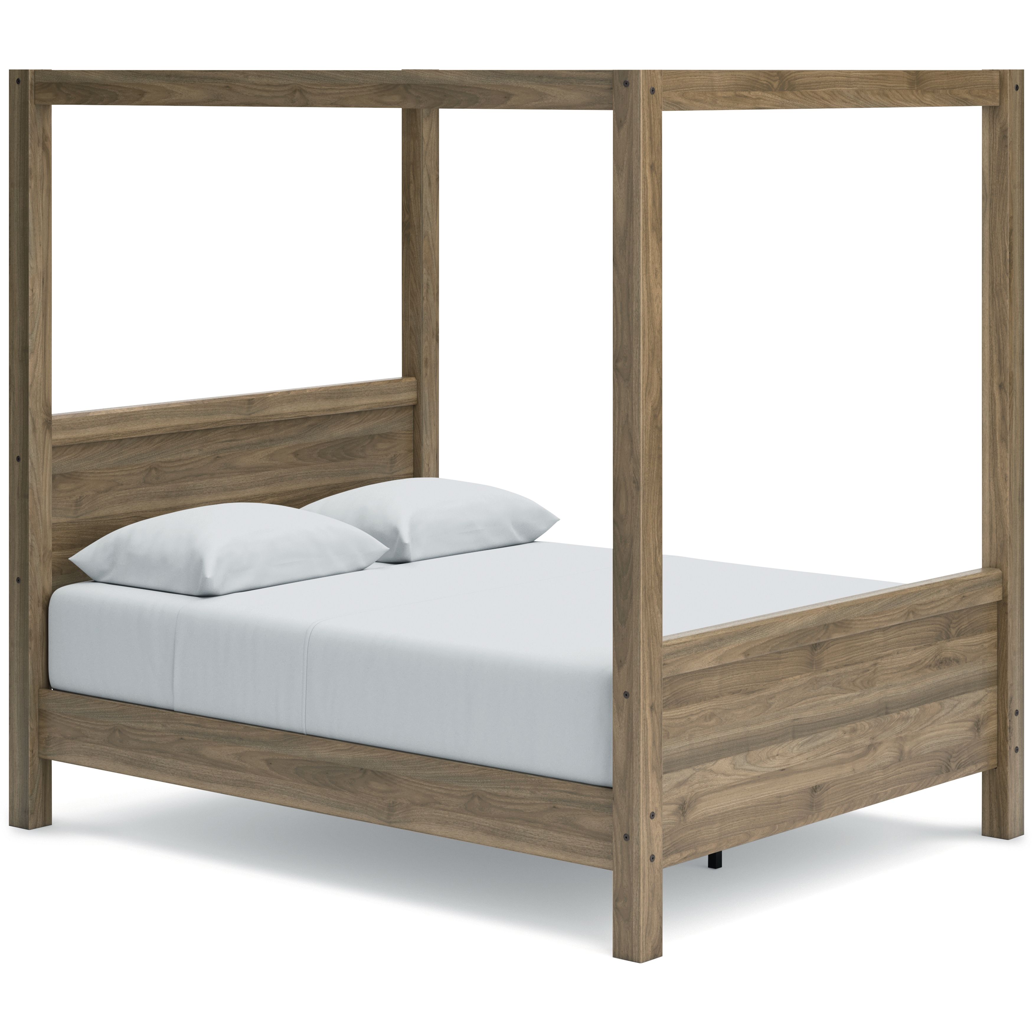 Ashley Aprilyn - Light Brown - Queen Canopy Bed