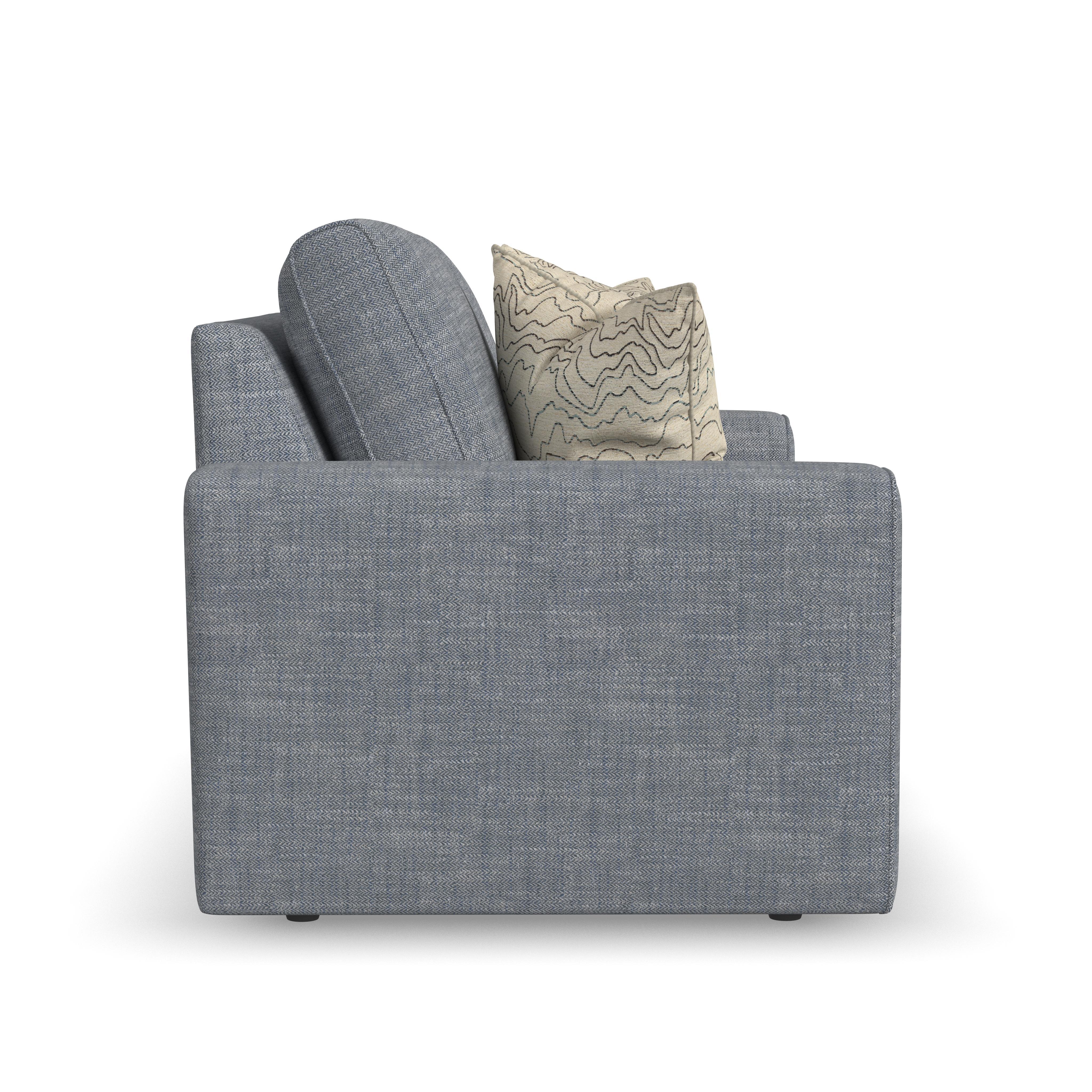 Dawson - Fabric Stationary Loveseat, dark brown, view 5