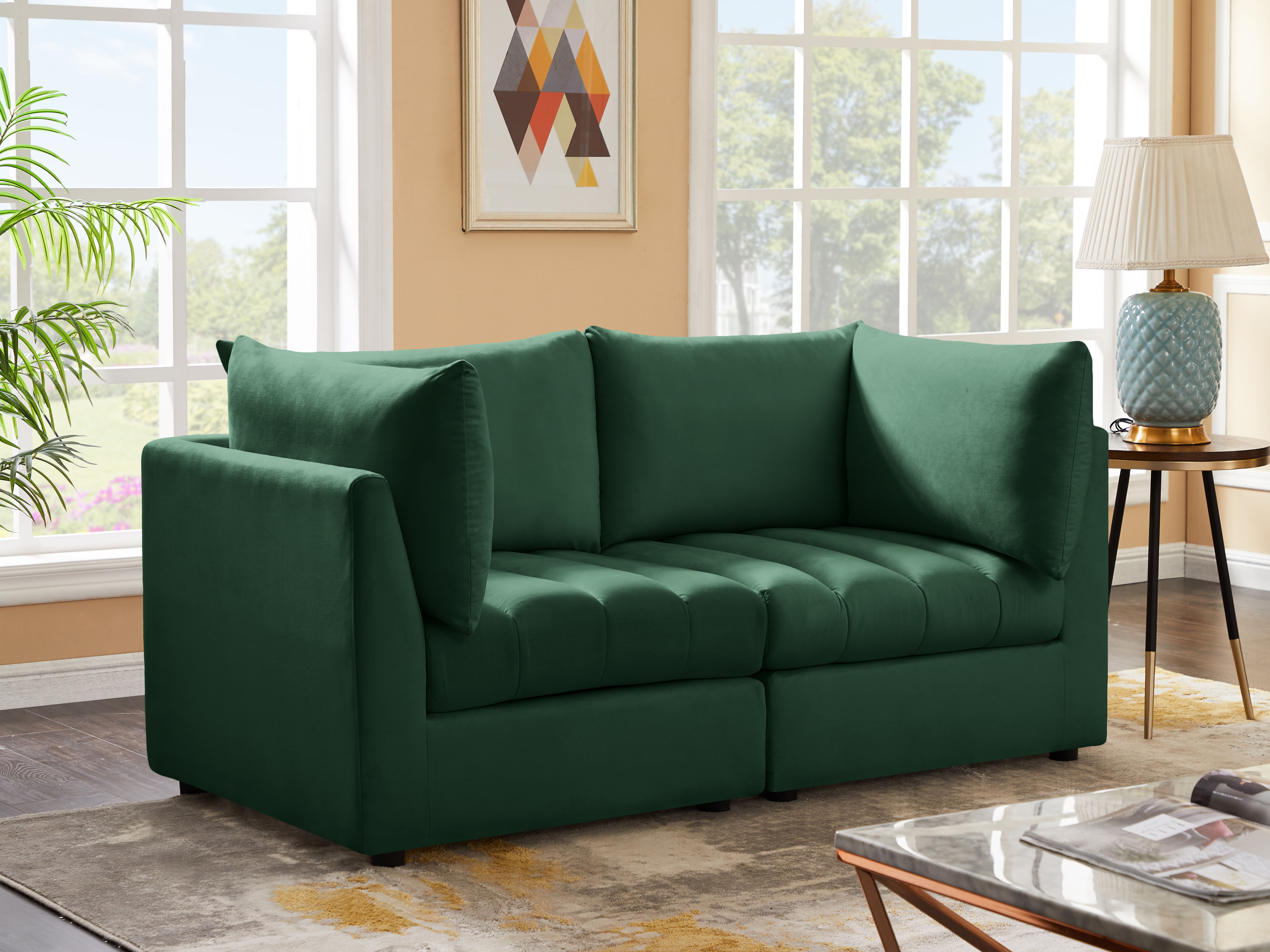 Jacob - Modular 2 Piece Sofa - Green