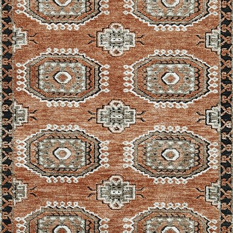 Ashley Furniture Qaabiz - 5' x 7' Rug - Sienna / Ivory / Black - Image 5