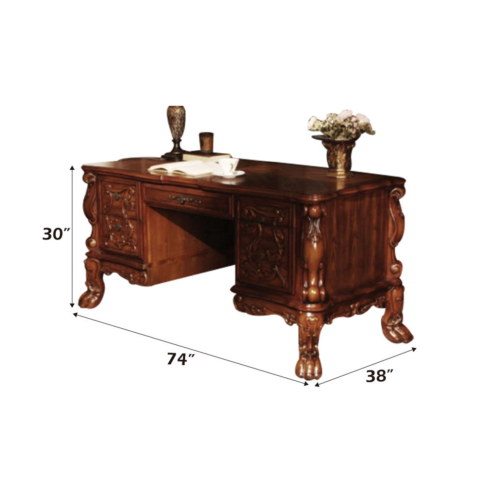 Dresden - Executive Writing Desk - Cherry Oak, dark brown, view 4