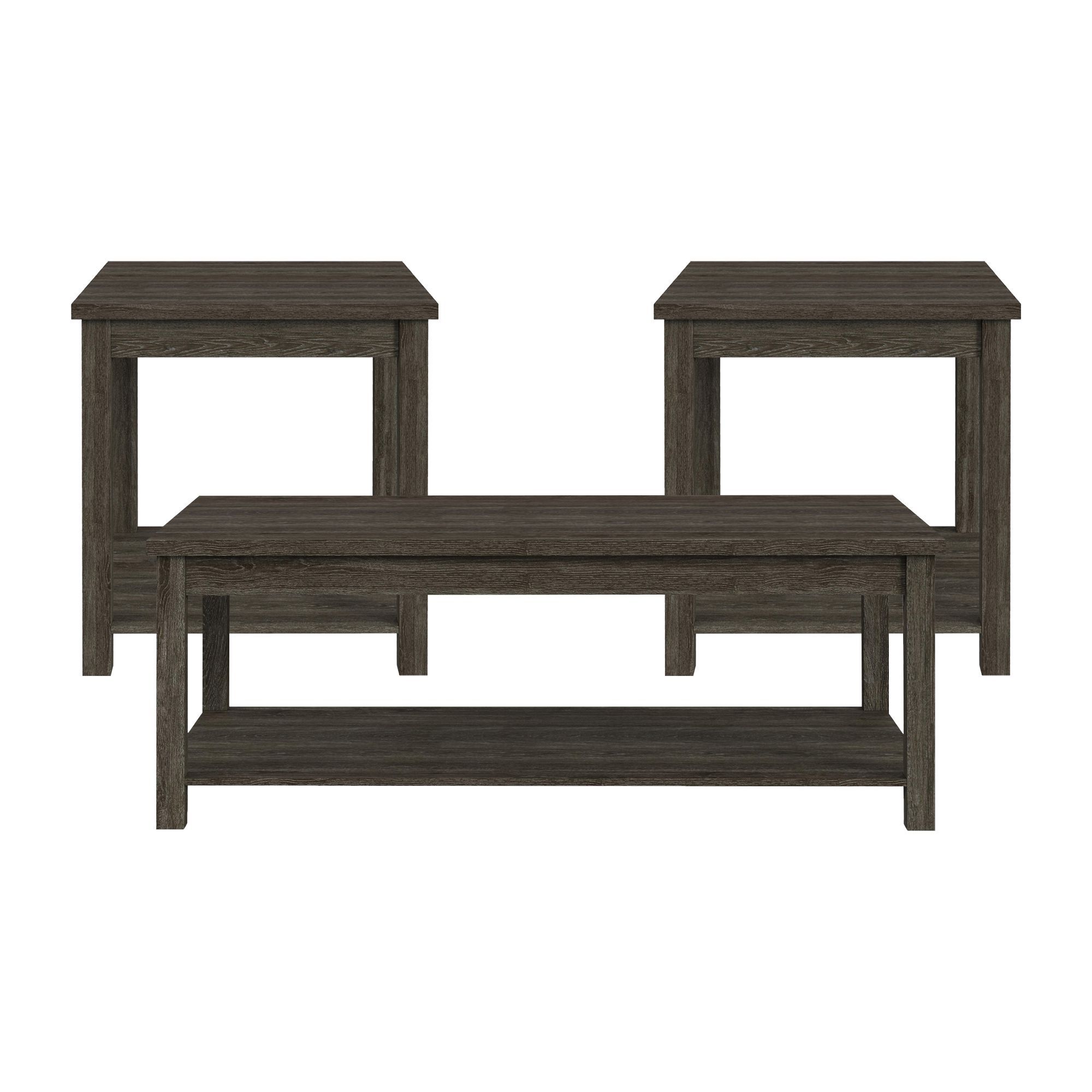 Eleanor - Three Pack Occasional Set - Mocha Gray
