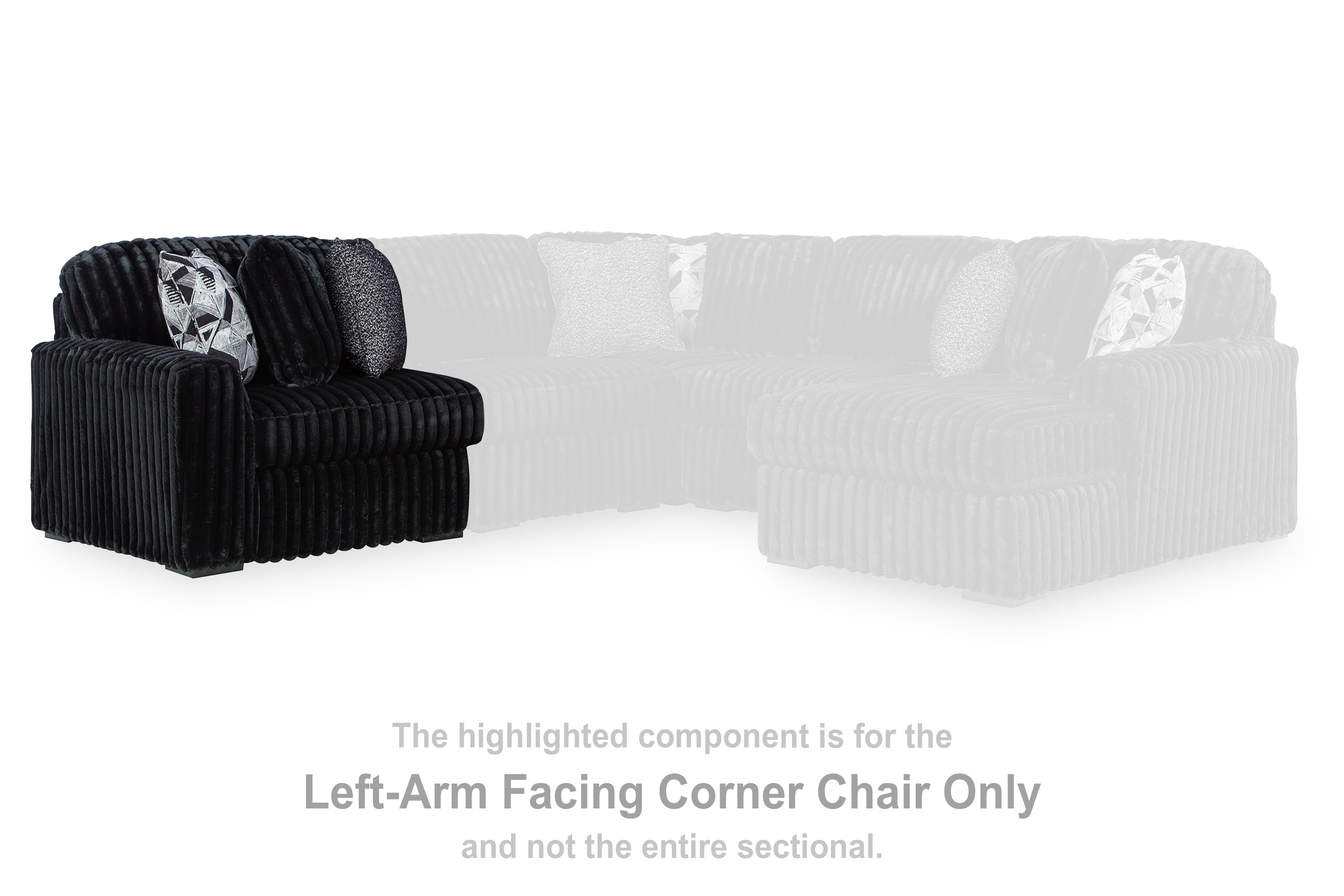 Midnight-Madness - LAF Corner Chair - Onyx