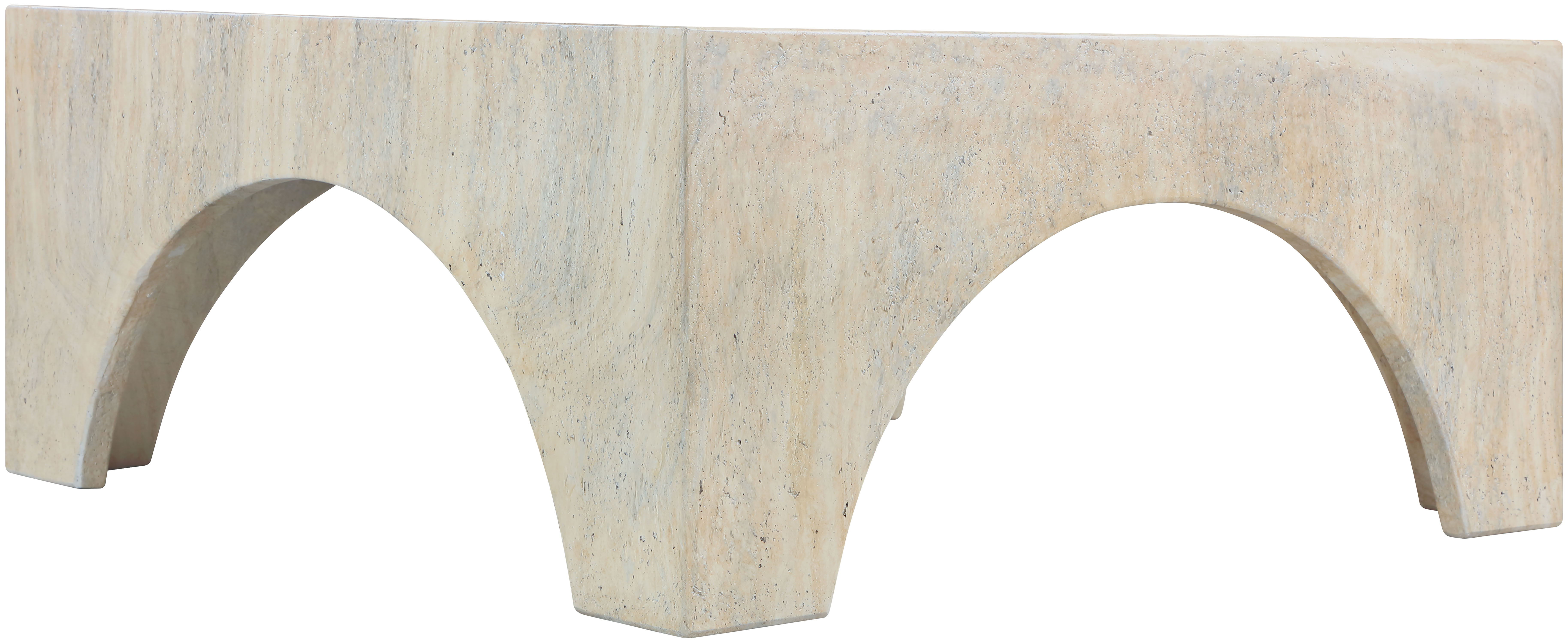 Renza - Concrete And Fiberglass Indoor / Outdoor Coffee Table - Natural