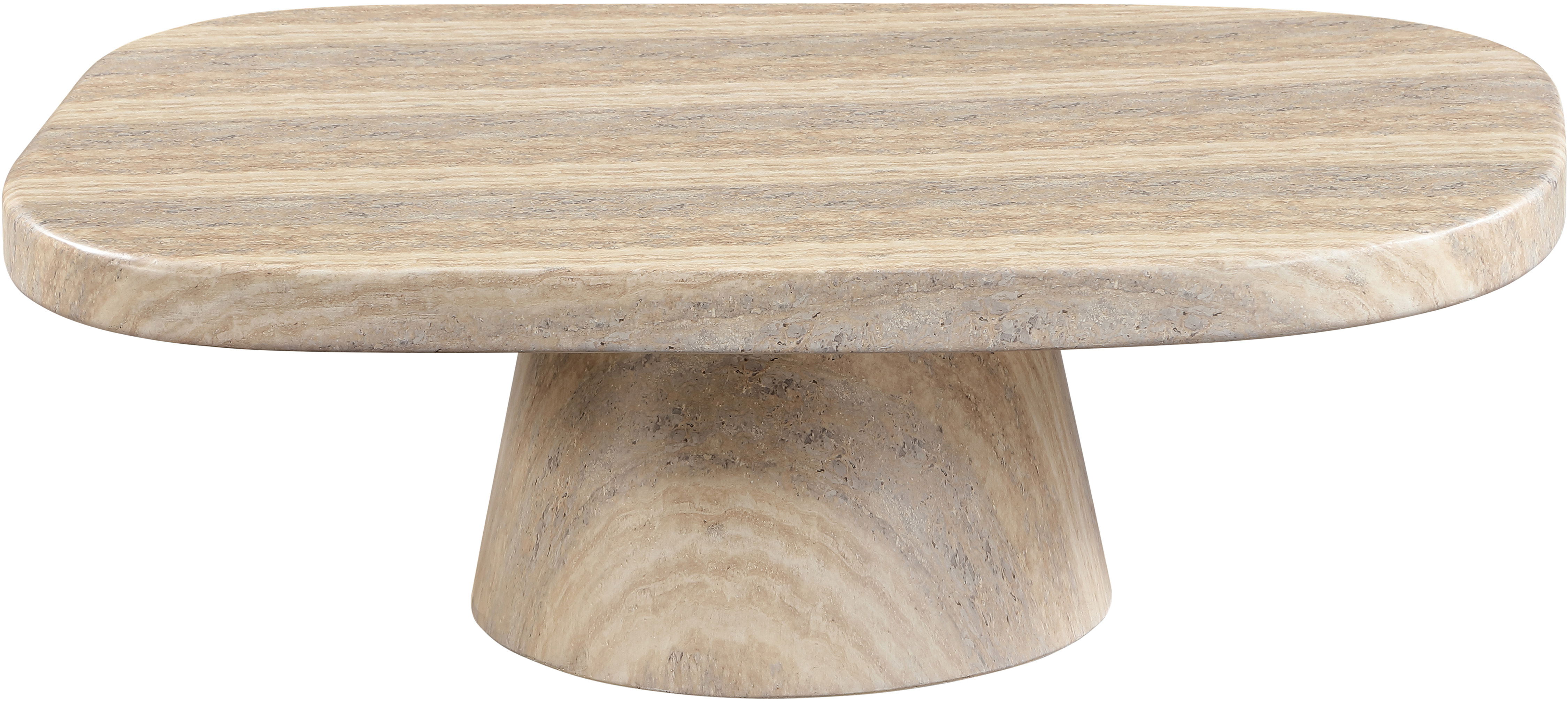 Prato - Concrete Indoor/Outdoor Coffee Table - Travertine