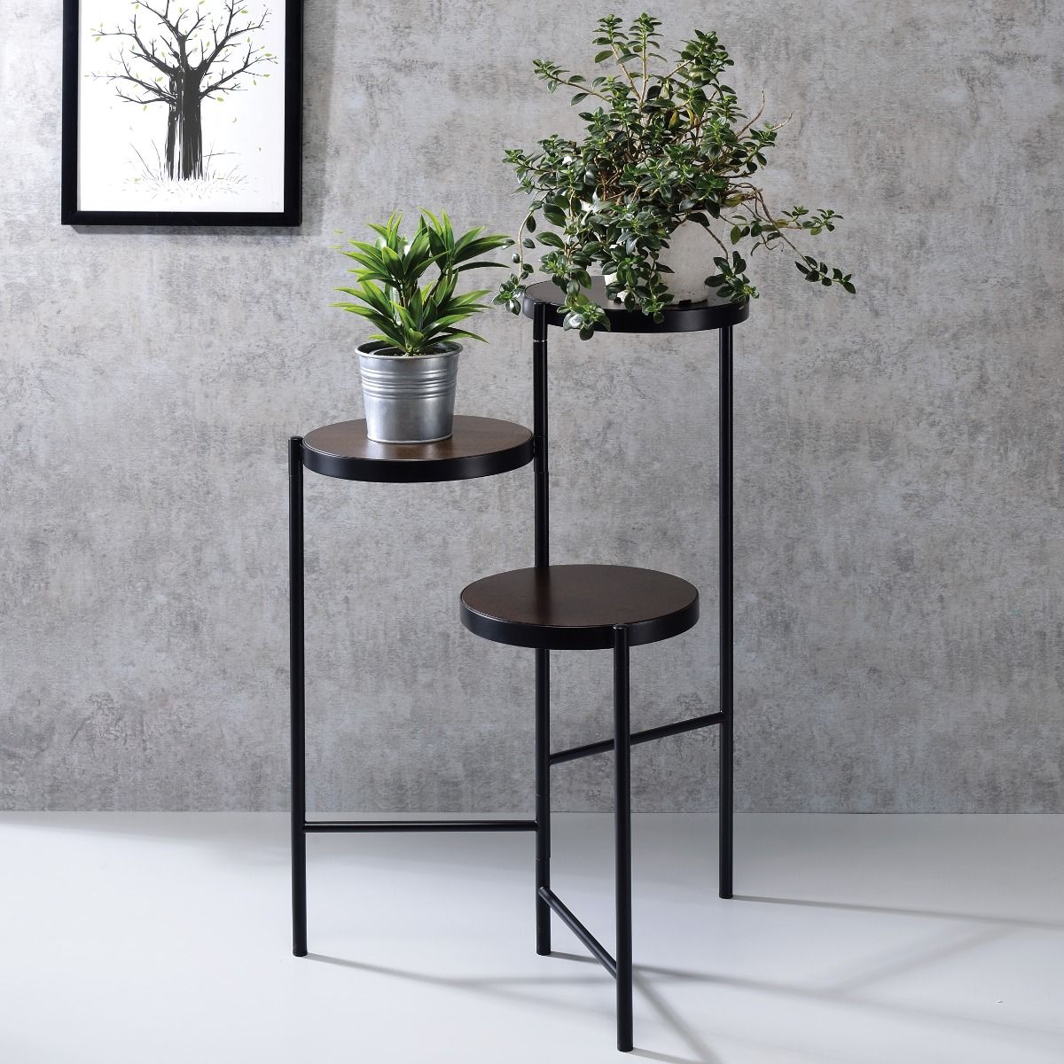 Namid - 30" Plant Stand - Black, black