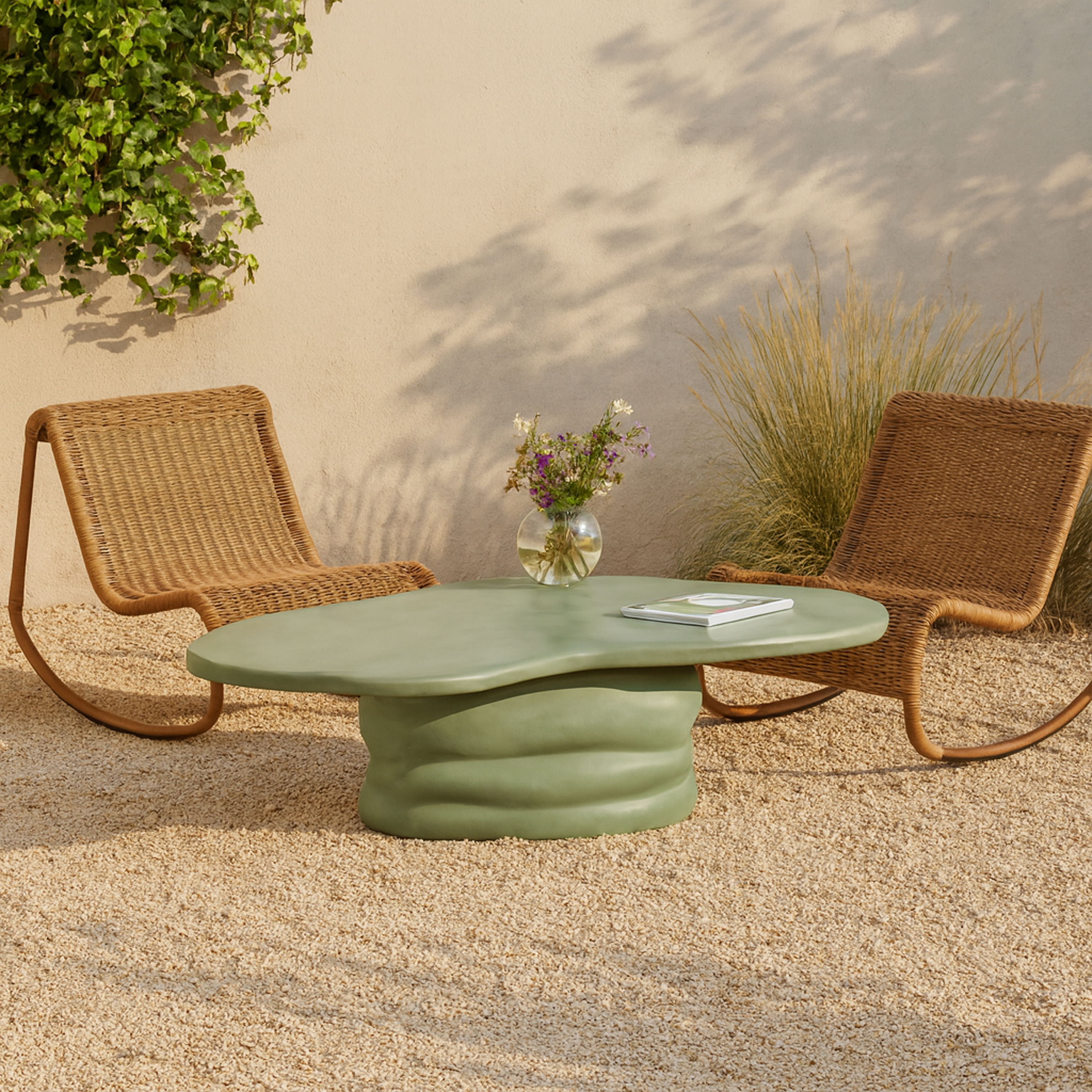 Branna - Concrete Coffee Table - Green