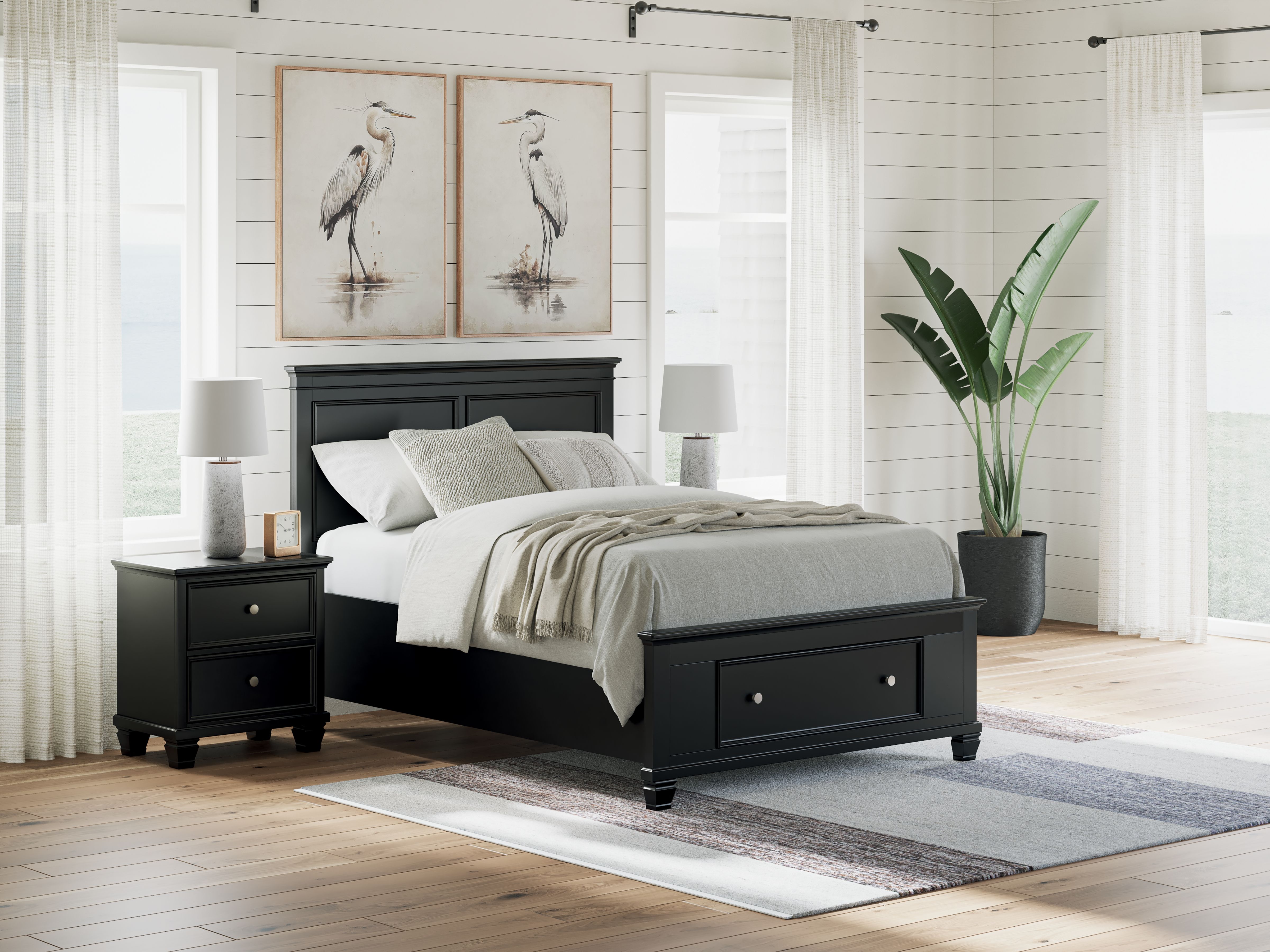 Lanolee - Full Panel Storage Bed - Black