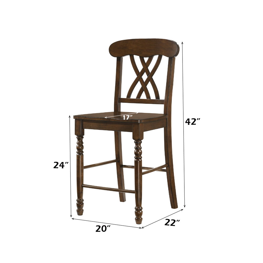 Dylan - Counter Height Chair (Set of 2) - Walnut, dark brown, view 5