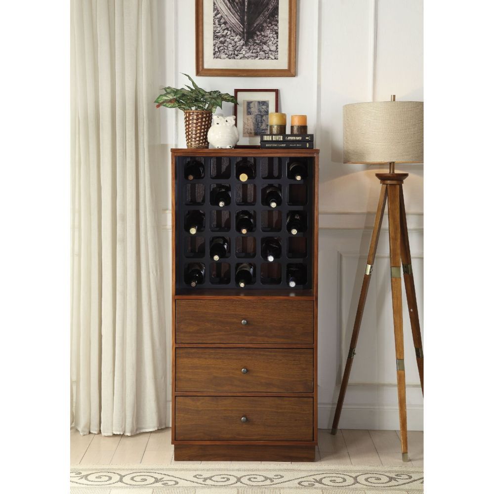 Wiesta - Wine Cabinet - Walnut, dark brown