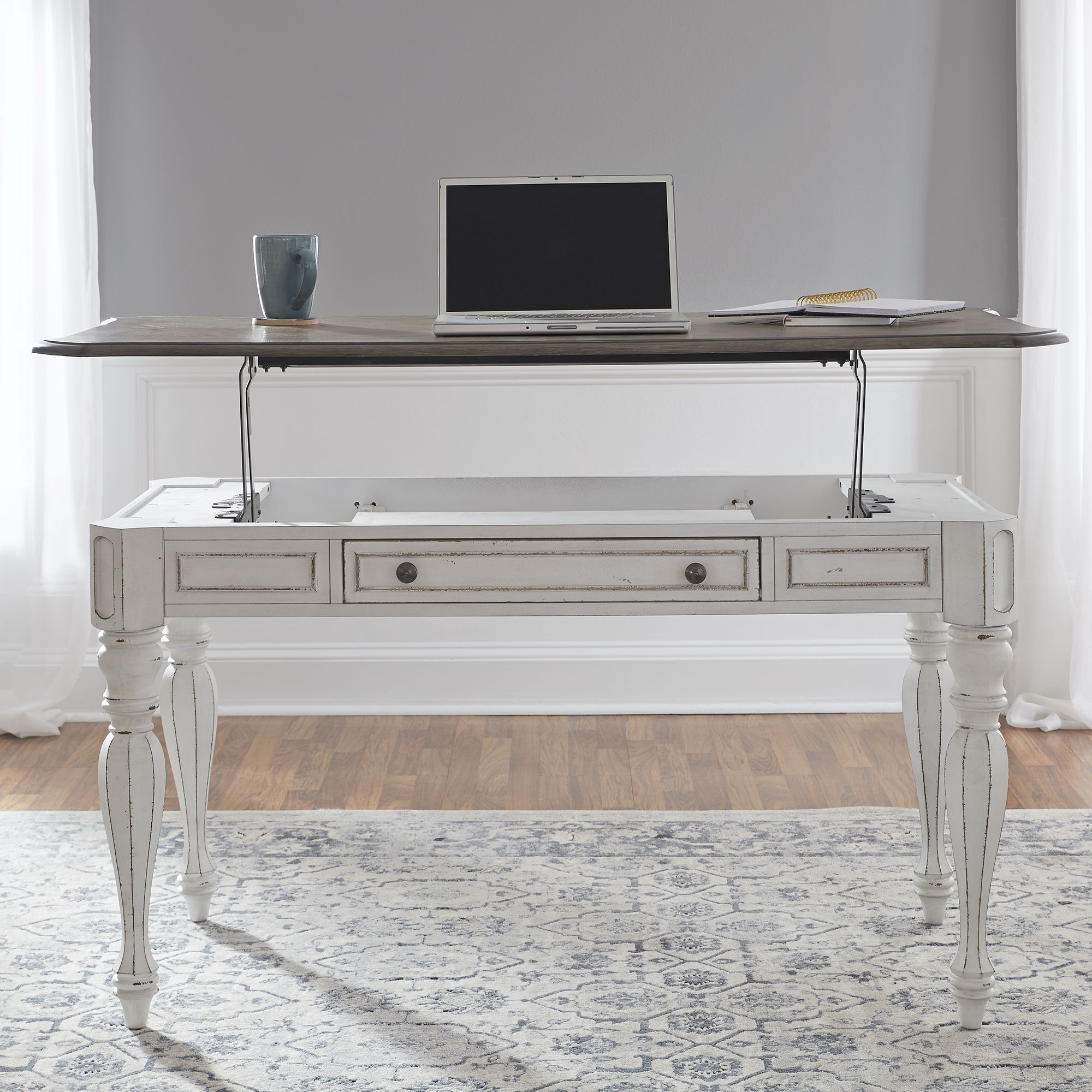 Liberty Furniture Magnolia Manor - Lift Top Writing Desk - White