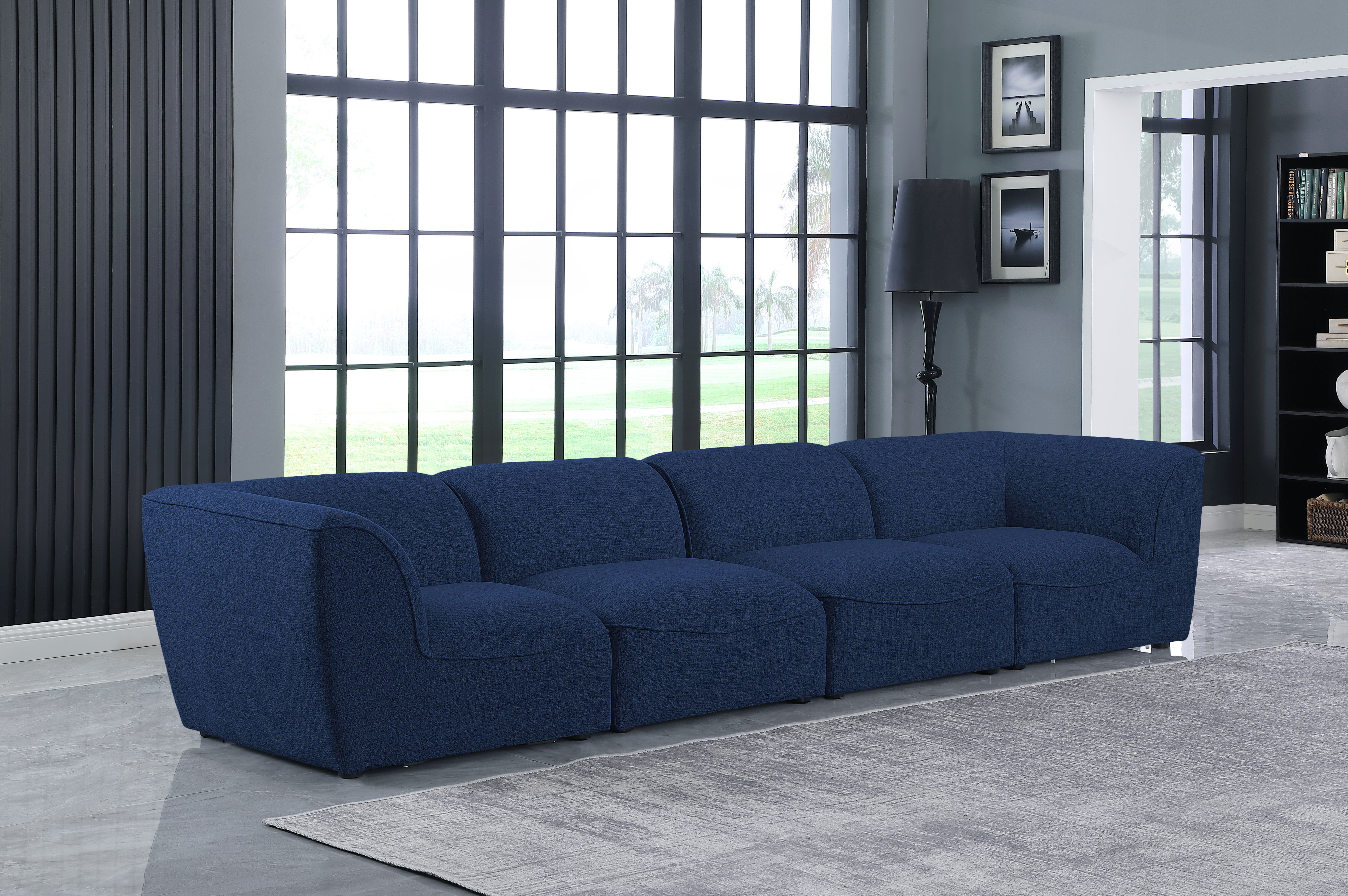 Miramar - 4 Piece Modular Sofa - Navy