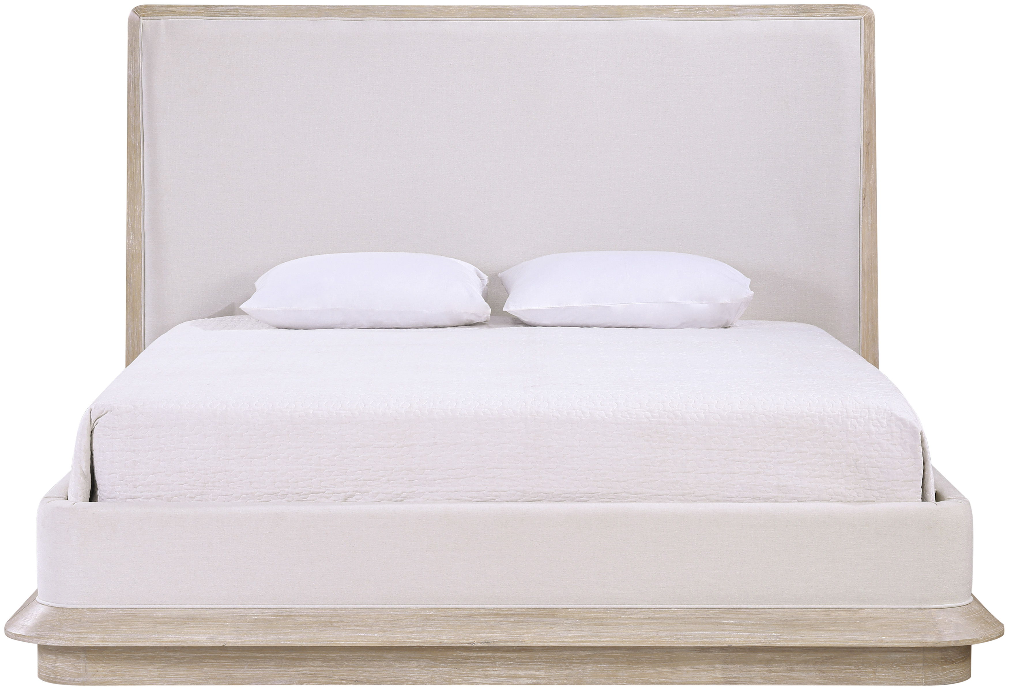 Adagio - Fabric Upholstered Queen Bed (3 Boxes) - Natural