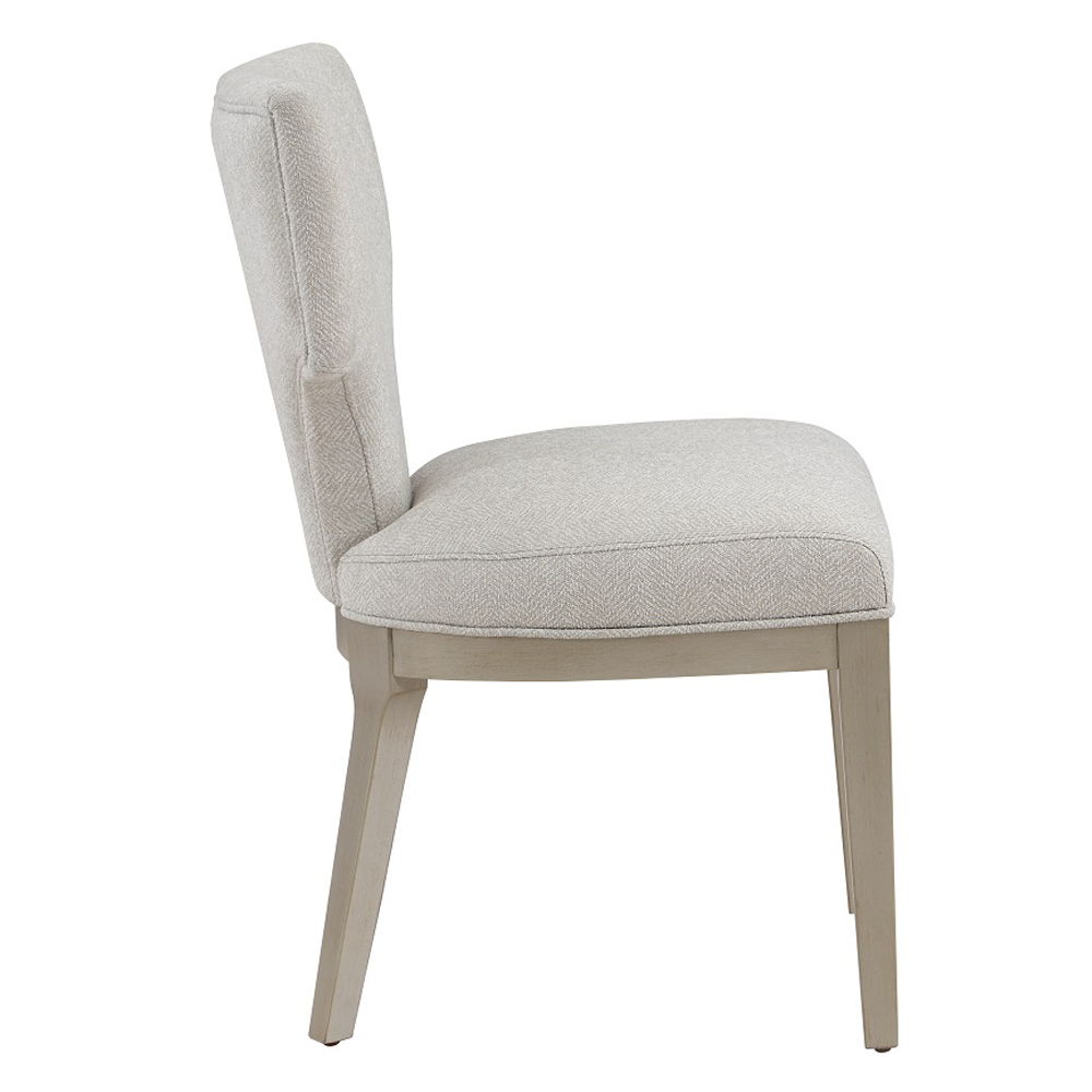Kasa - Side Chair (Set of 2) - Linen & Champagne, white, view 3