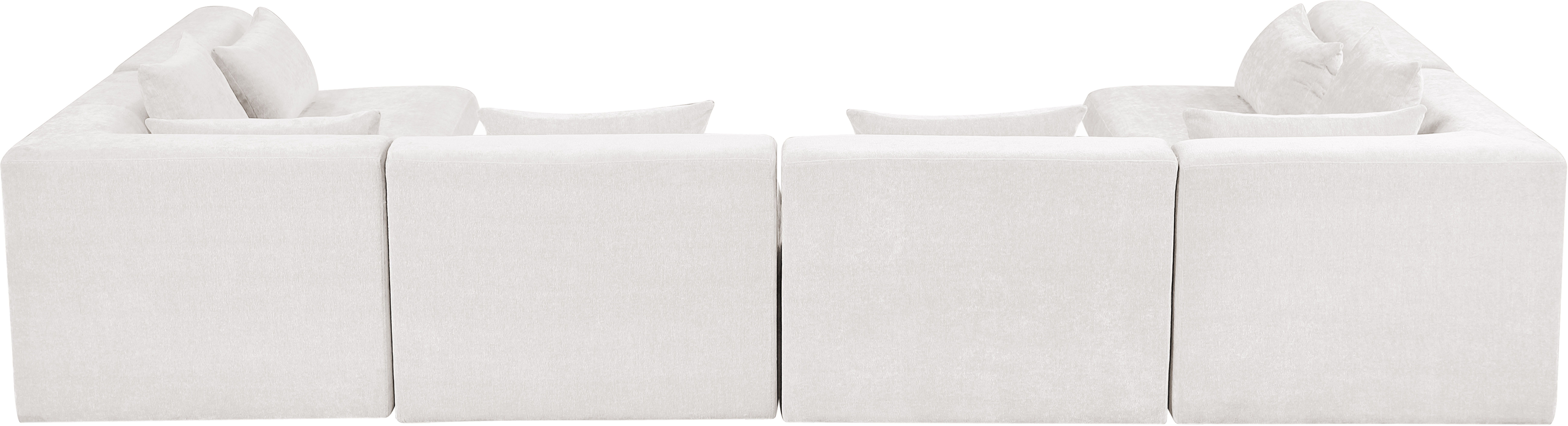 Stellar - 6 Piece 152" Upholstered Modular Sectional - Cream