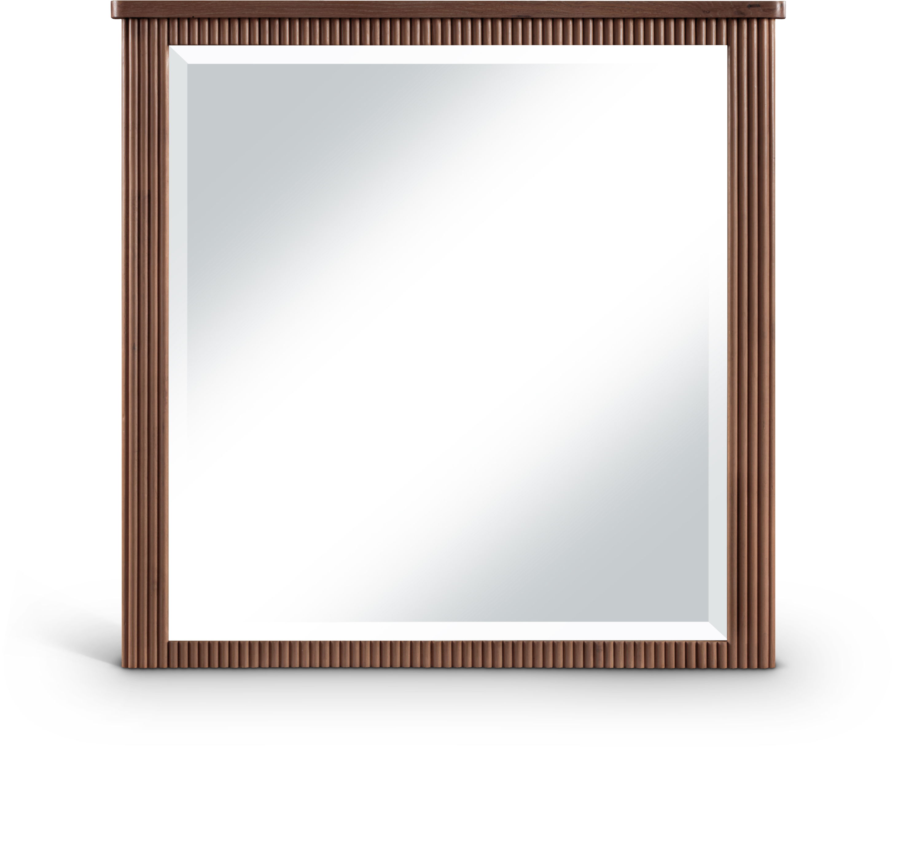 Astrid - Solid Wood And Oak Veneer Mirror - Brown