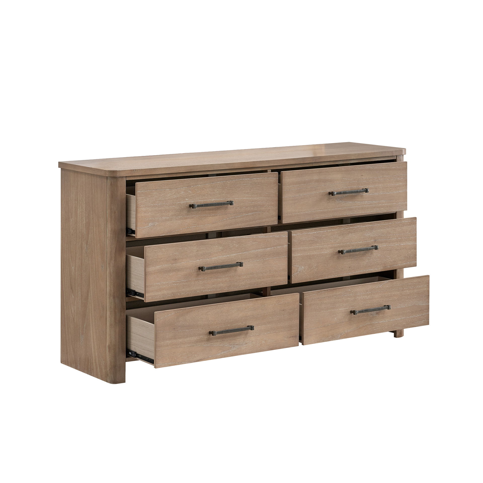 Anika - 6 Drawer Dresser - Natural / Brown