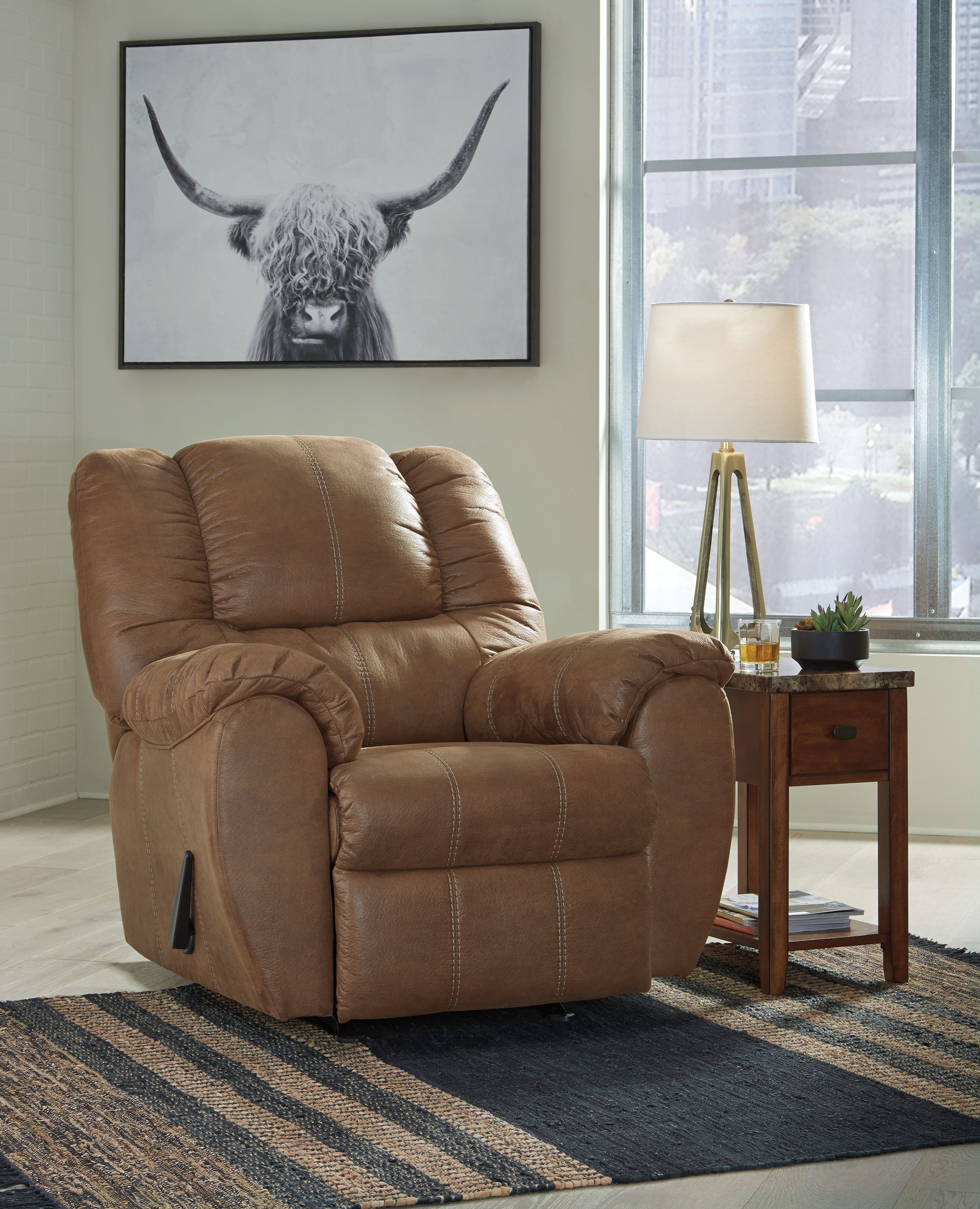 Ashley Furniture McGann - Rocker Recliner - Light Brown - Image 6