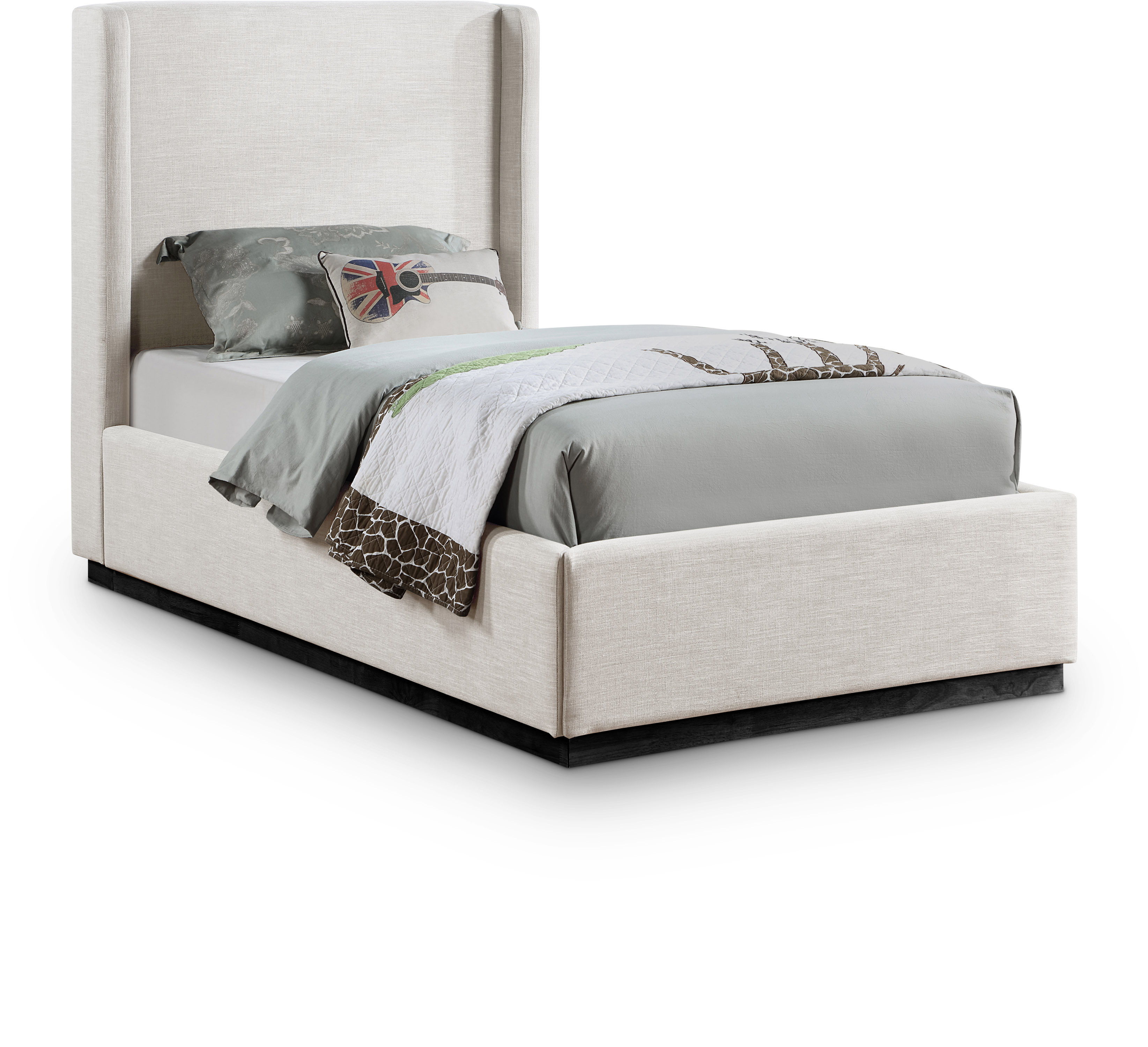 Flynn - Twin Bed - Beige
